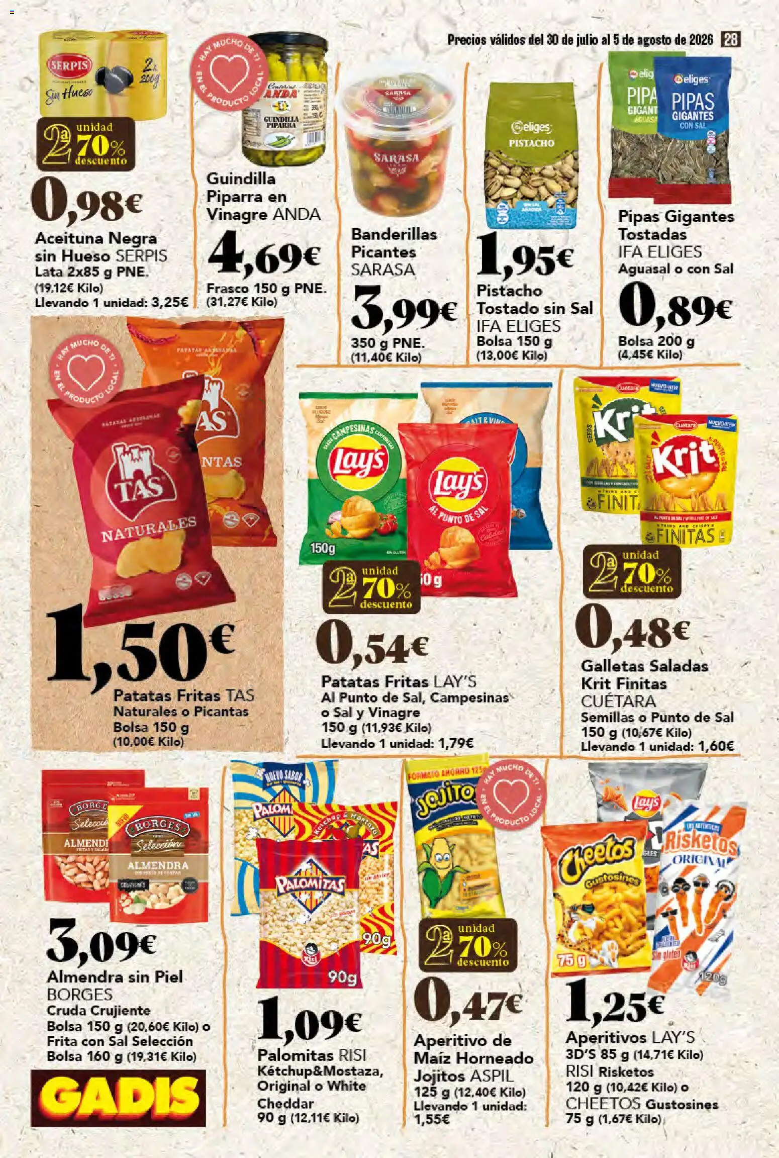 Gadis folleto │ válido desde el 30/07/2026 | Página: 28 | Productos: Galletas, Bolsa, Δεξαμενή