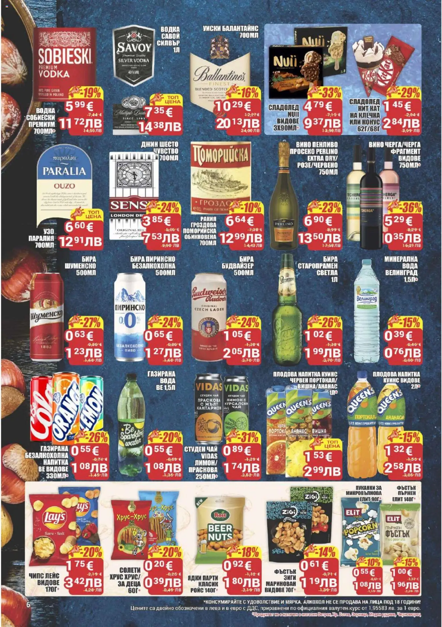 {H1} | Страница: 6 | Продукти: Вино, Праскова, Пуканки, Микровълнова