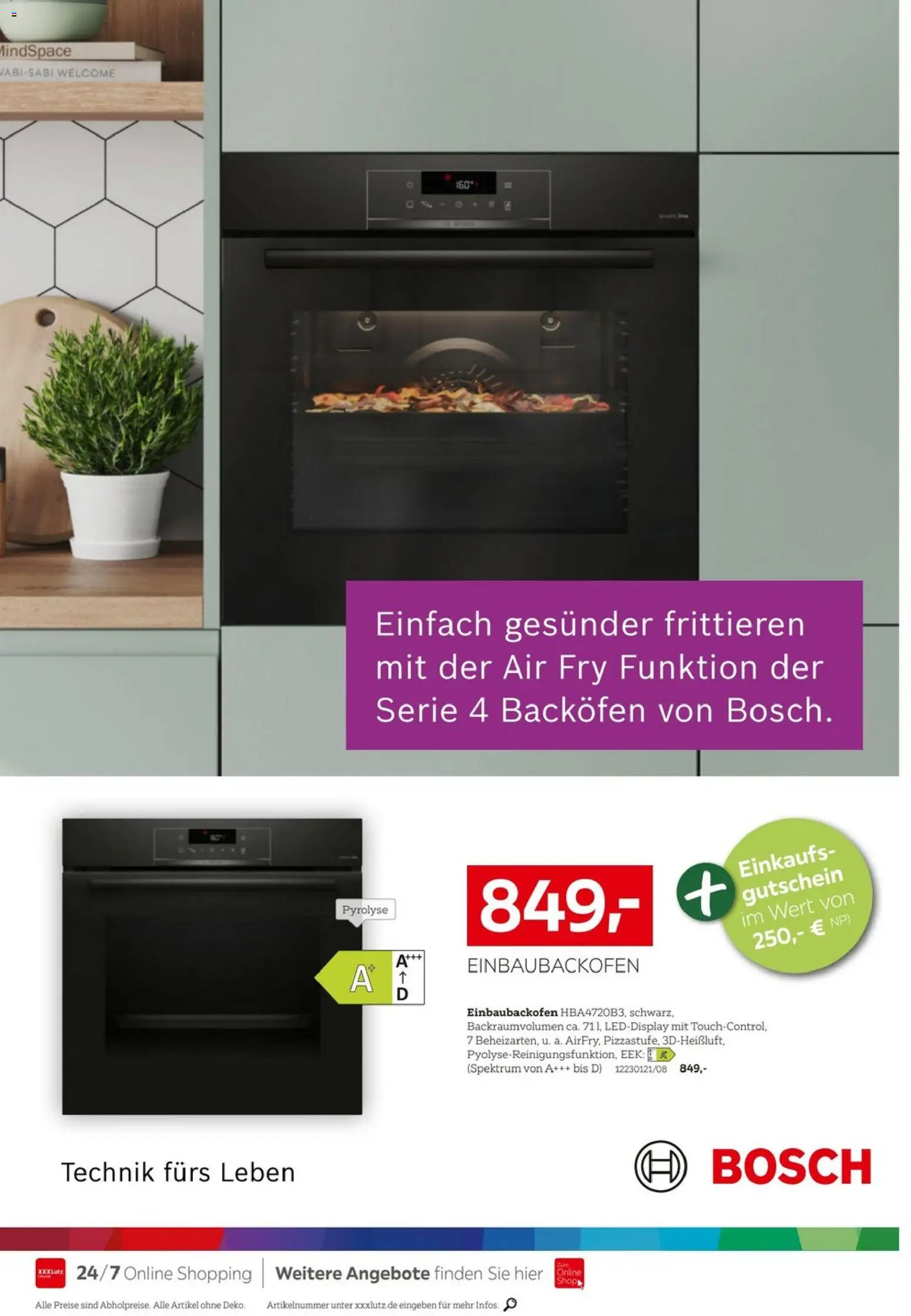 XXXLutz Nr. 1 bei Küchen – gültig ab 05.09.2026 | Seite: 8 | Produkte: Bosch, Backofen