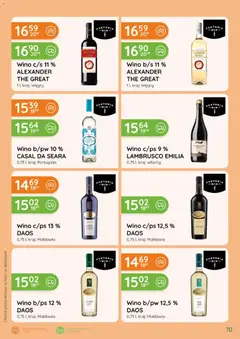 Pogląd oferty "Eurocash gazetka - Katalog Alkoholowy" - ważna od 01.09.2026 | Strona: 70 | Produkty: Wino, Lambrusco