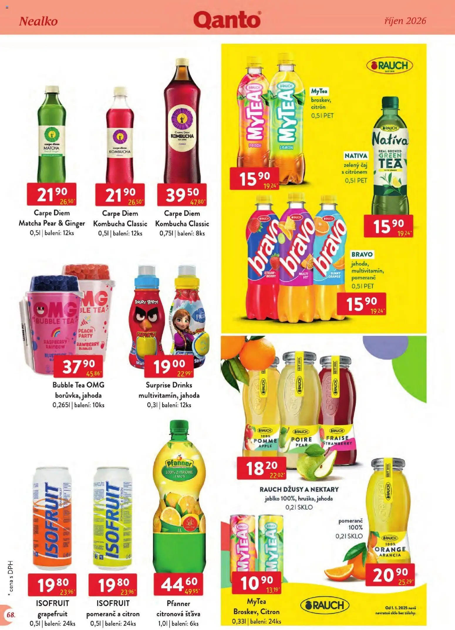 Astur & Qanto leták - Velkoobchod 10/2026 od 01.10.2026 | Strana: 68 | Produkty: Kombucha, Zelený čaj, Apple, Citronová šťáva