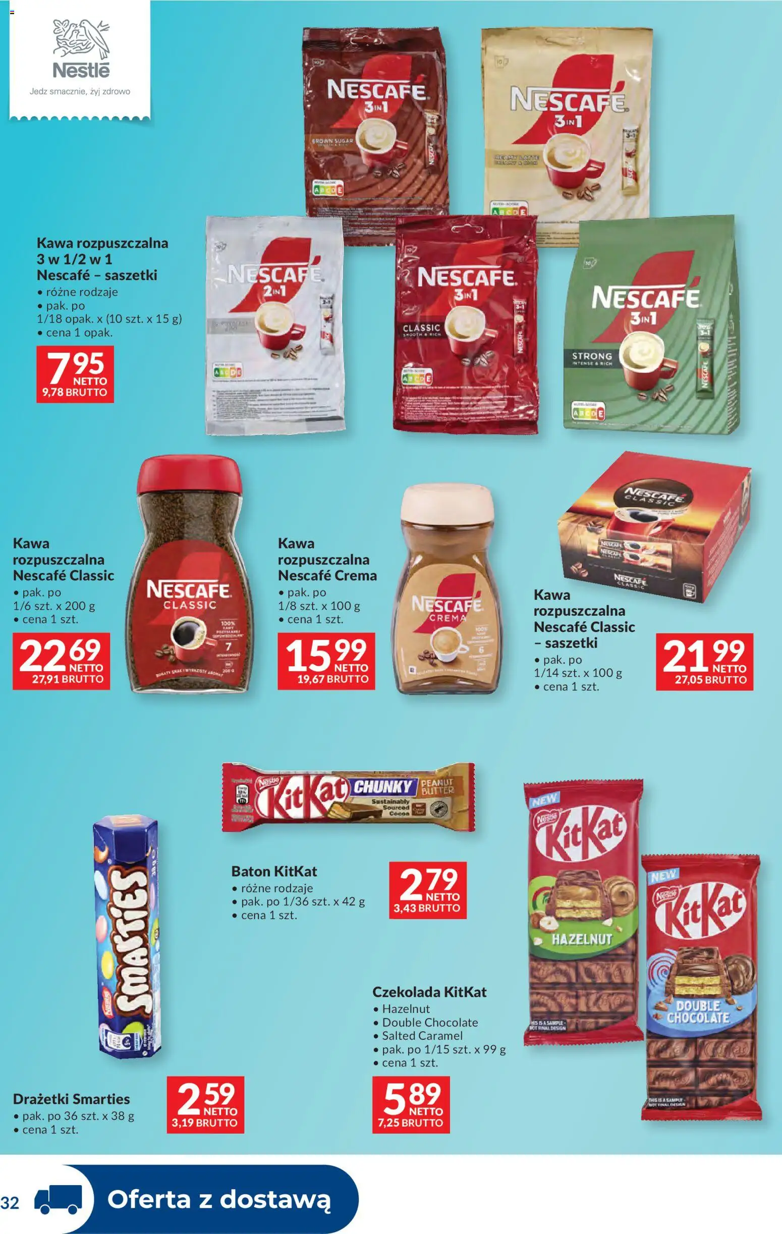 Makro gazetka - Dystrybucja do sklepów od 01.09.2026 | Strona: 32 | Produkty: Nescafe, Kawa rozpuszczalna, Baton, Saszetki