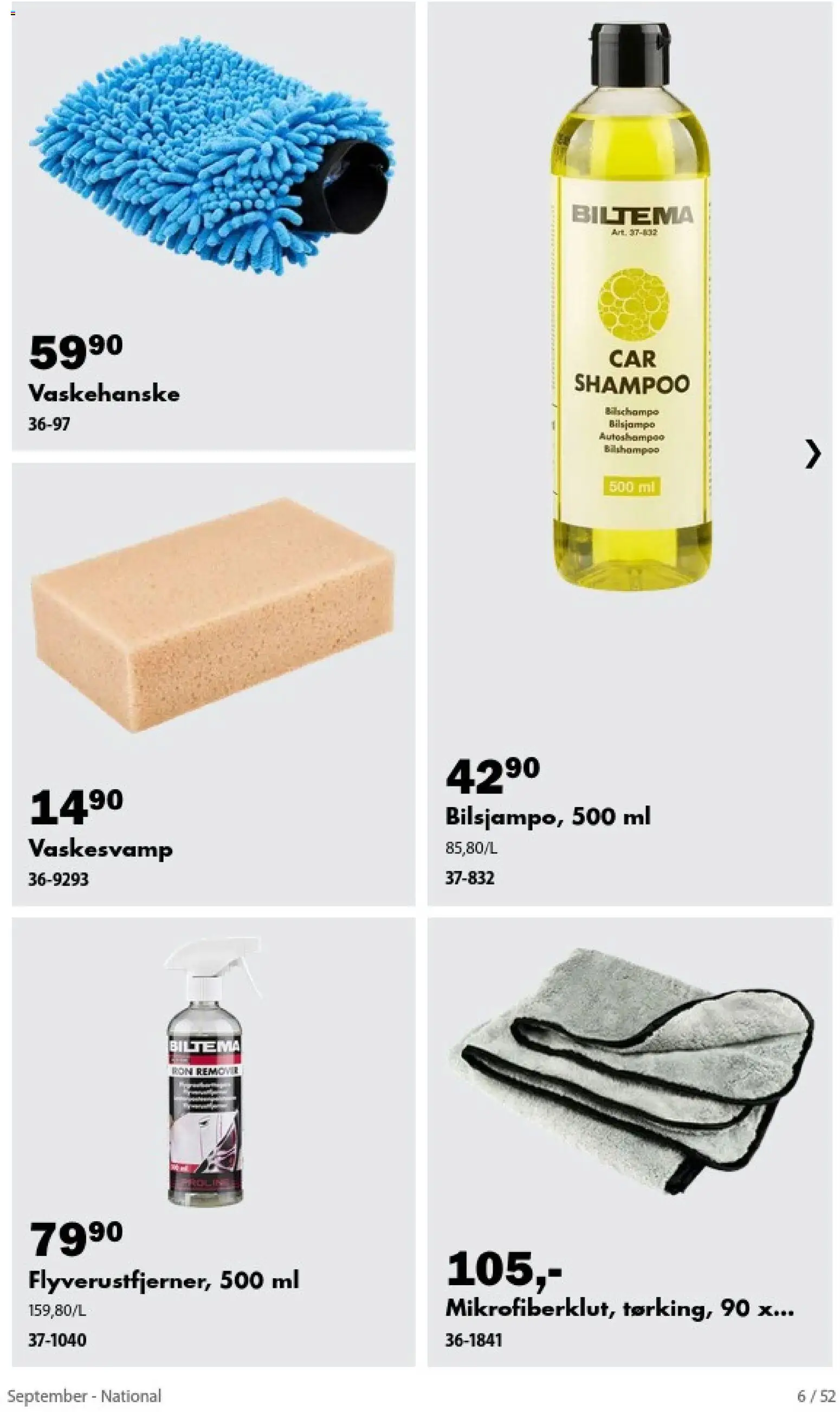 {H1} | Side: 6 | Produkter: Vaskesvamp, Shampoo