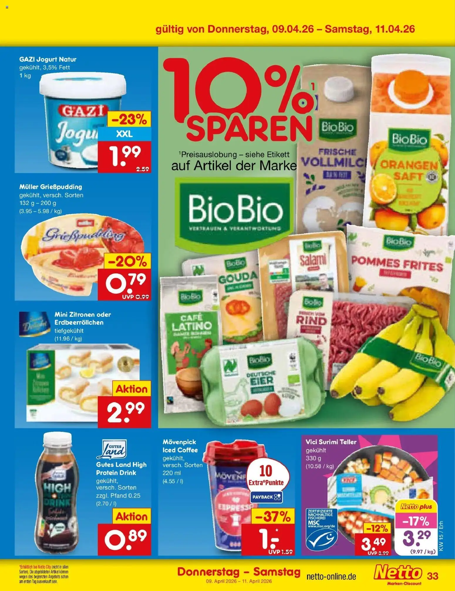 Netto Marken-Discount Prospekt München	 – gültig ab 07.04.2026 | Seite: 49 | Produkte: Eier, Orangen, Salami, Saft