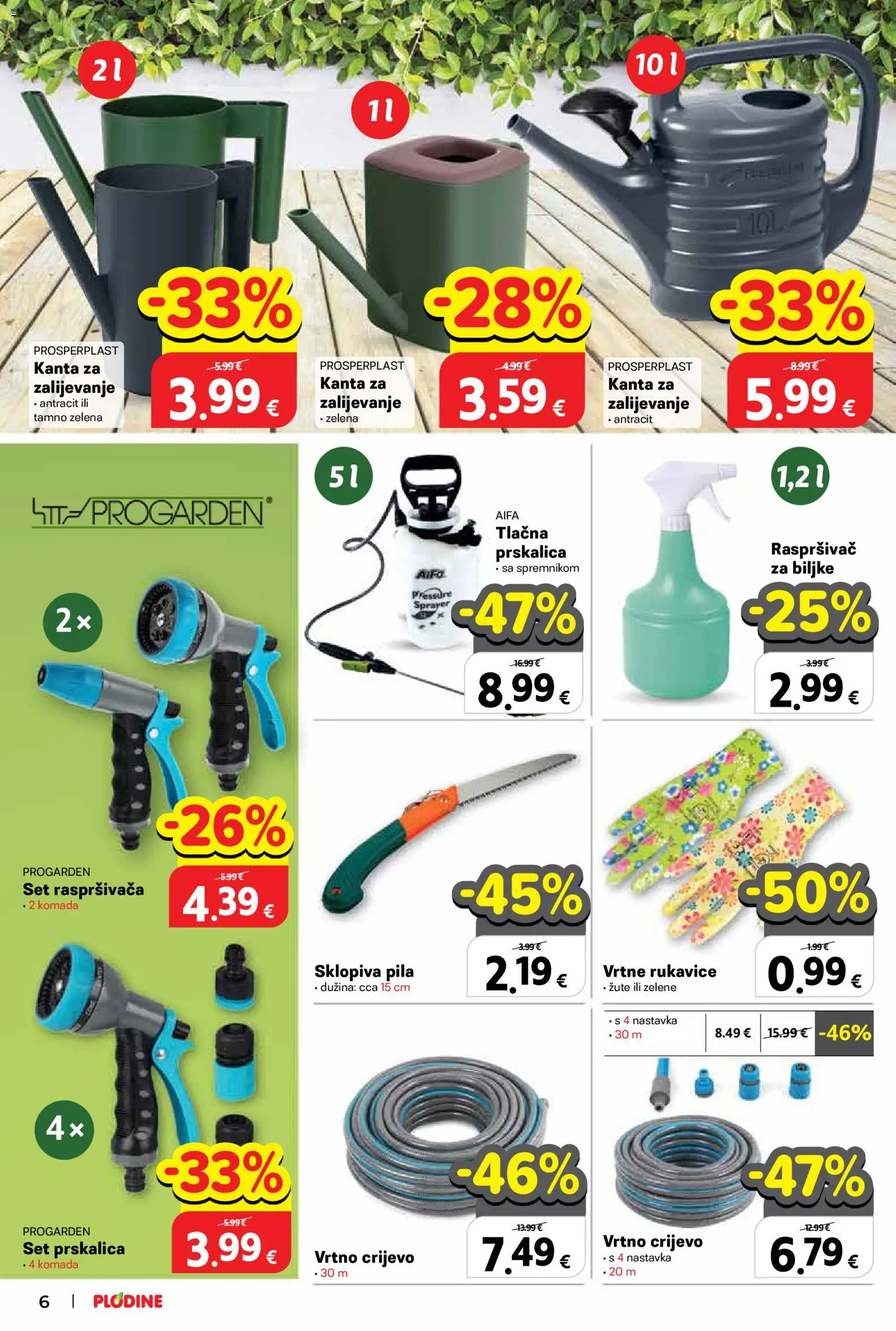 Plodine katalog | vrijedi od 11.03.2026 | Stranica: 6 | Proizvodi: Rukavice, Vrtno crijevo, Pila