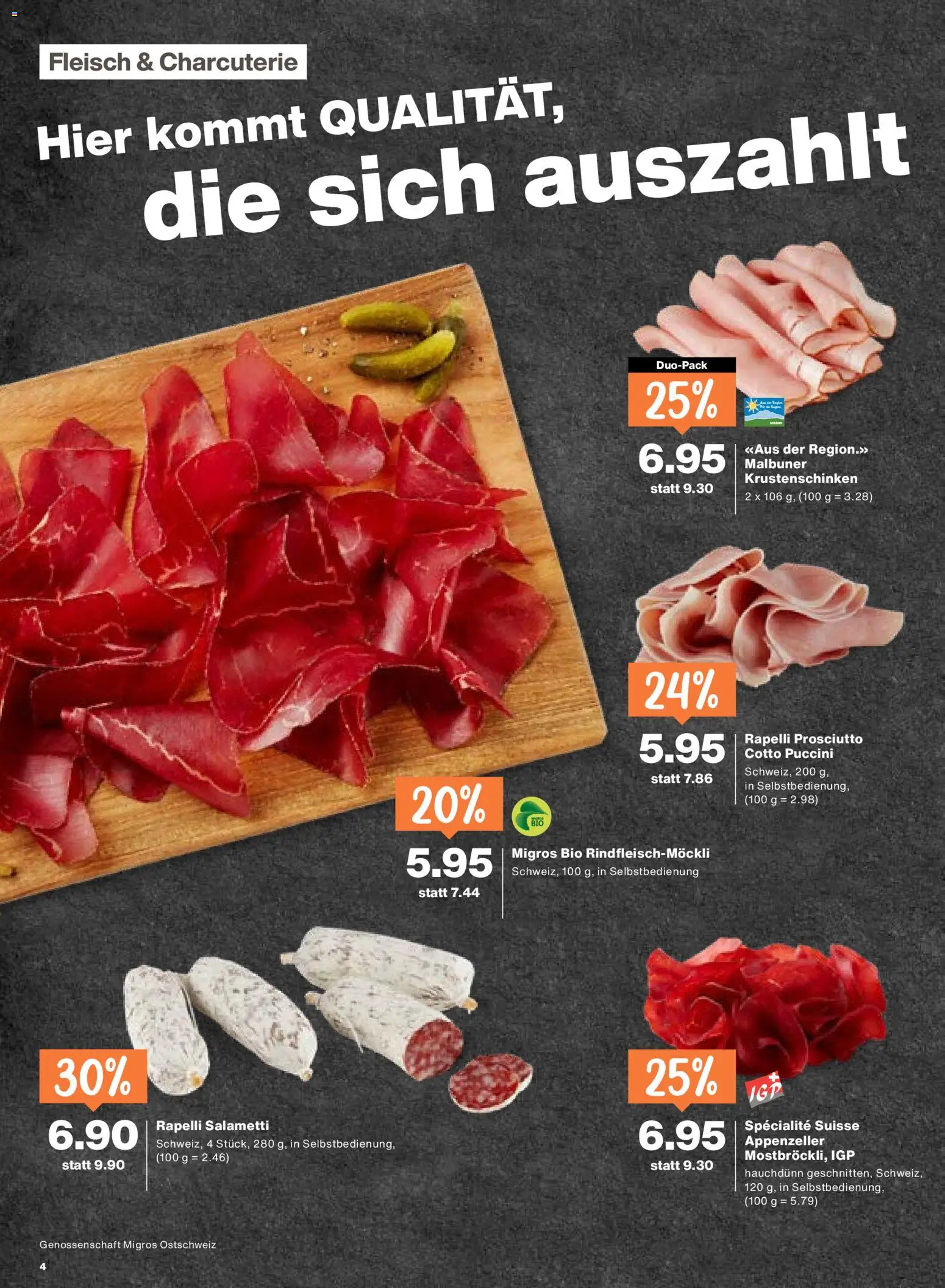 Migros aktionen – gültig ab 25.06.2026 | Seite: 4 | Produkte: Salami