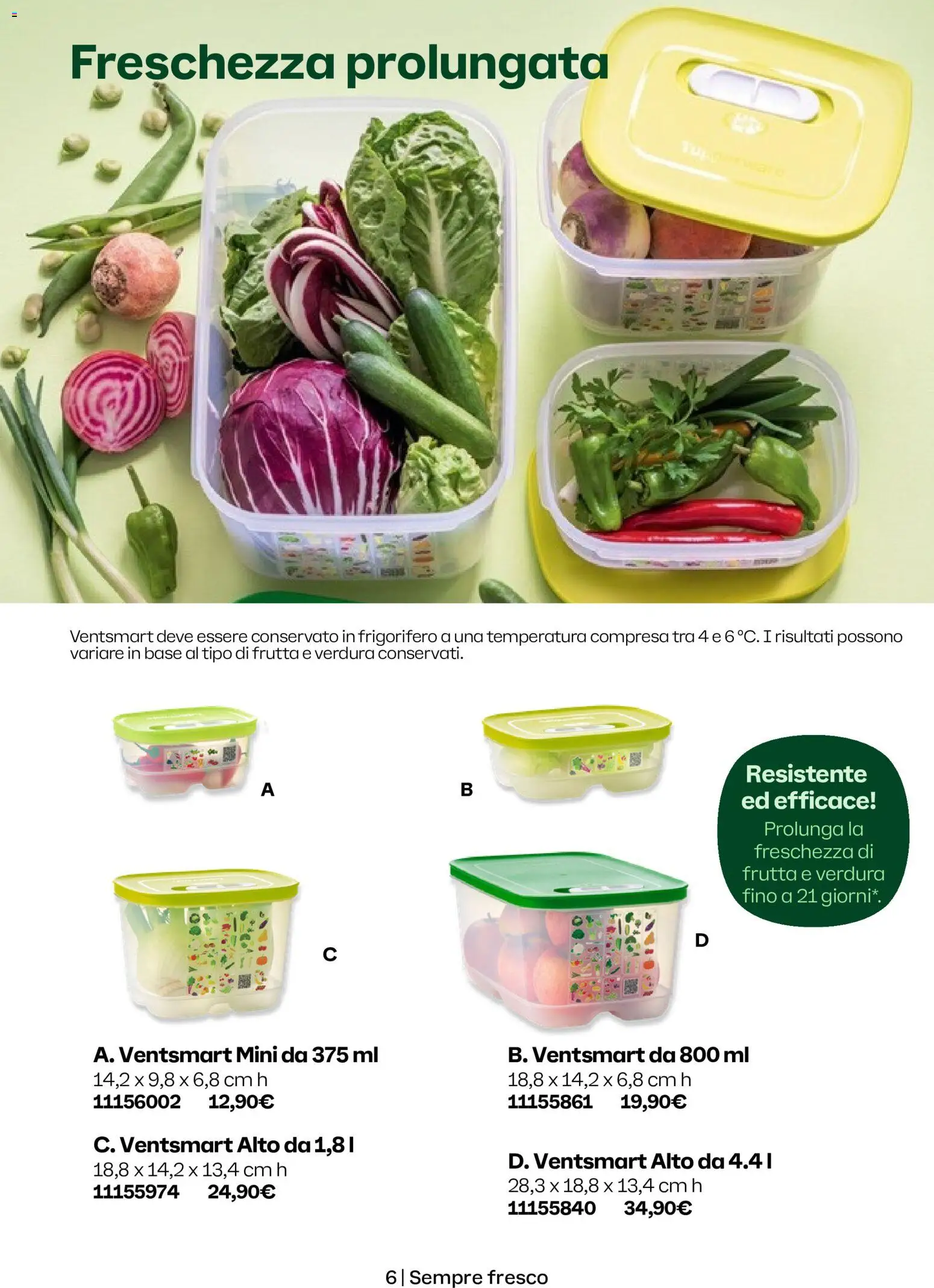Volantino Tupperware del 01.05.2026 | Pagina: 6 | Prodotti: Frutta, Frigorifero