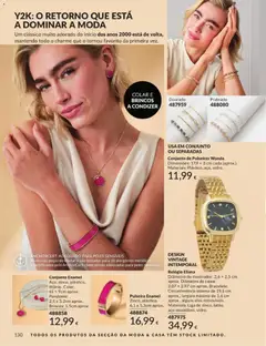 Pré-visualização Catálogo Avon Campanha 7 válido de 01/07/2026 | Página: 130 | Produtos: Pulseira, Brincos, Colar, Caixa