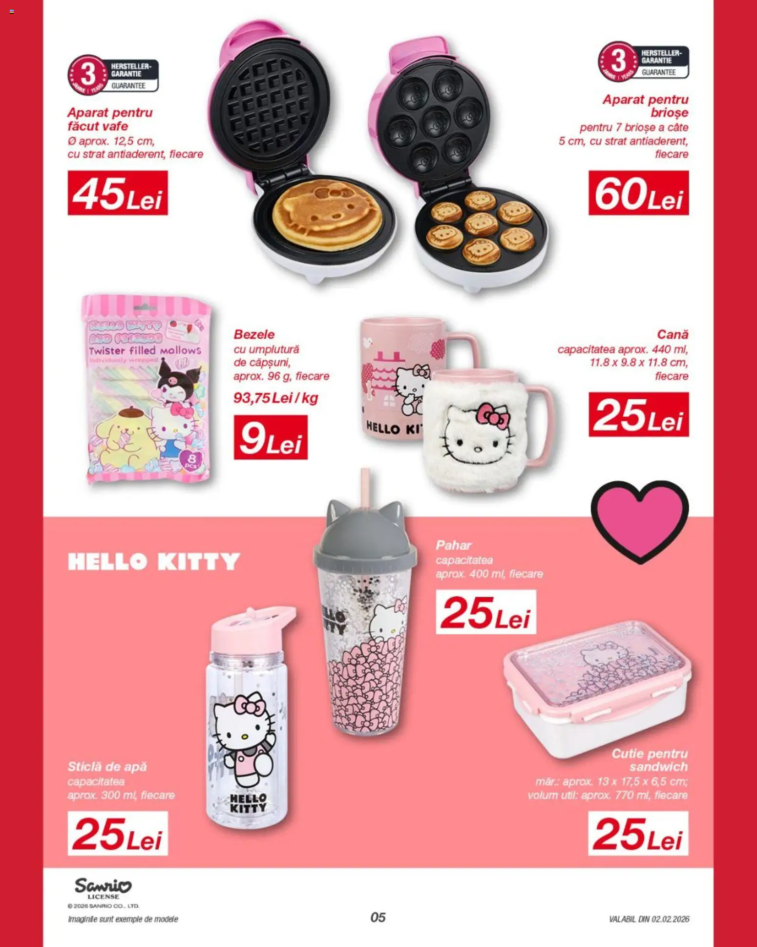 Noul catalog Kik – valabil de la 02.02.2026 | Pagină: 5 | Produse: Briose, Vafe, Cutie, Apă