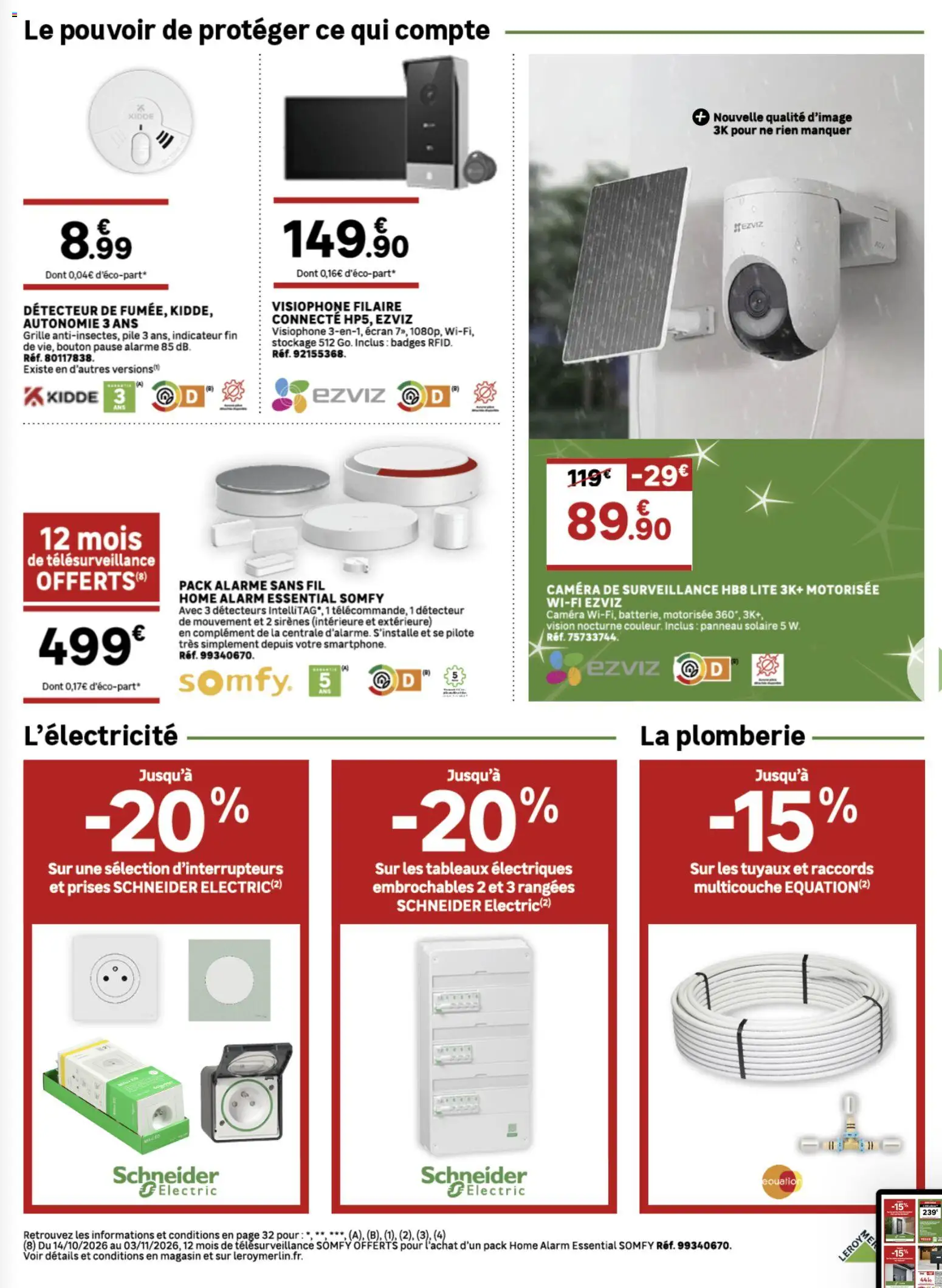 {H1} | Page: 23 | Produits: Prises, Caméra, Panneau solaire, Camera de surveillance