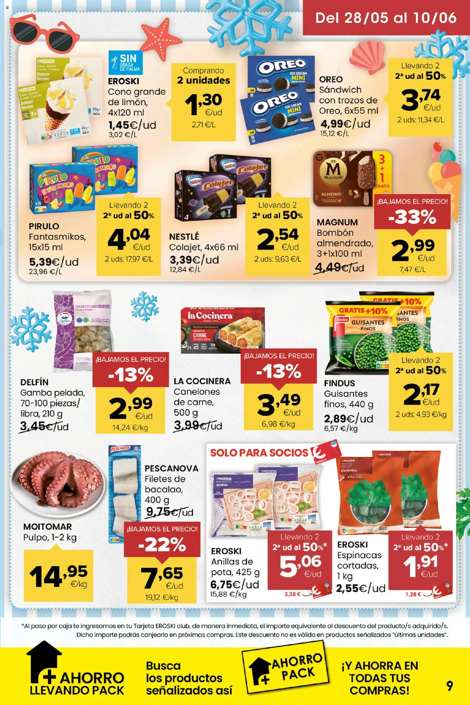 Eroski Miramos por ti! │ válido desde el 28.05.2026 | Página: 9 | Productos: Πορσελάνη, Té, Caja, Canelones