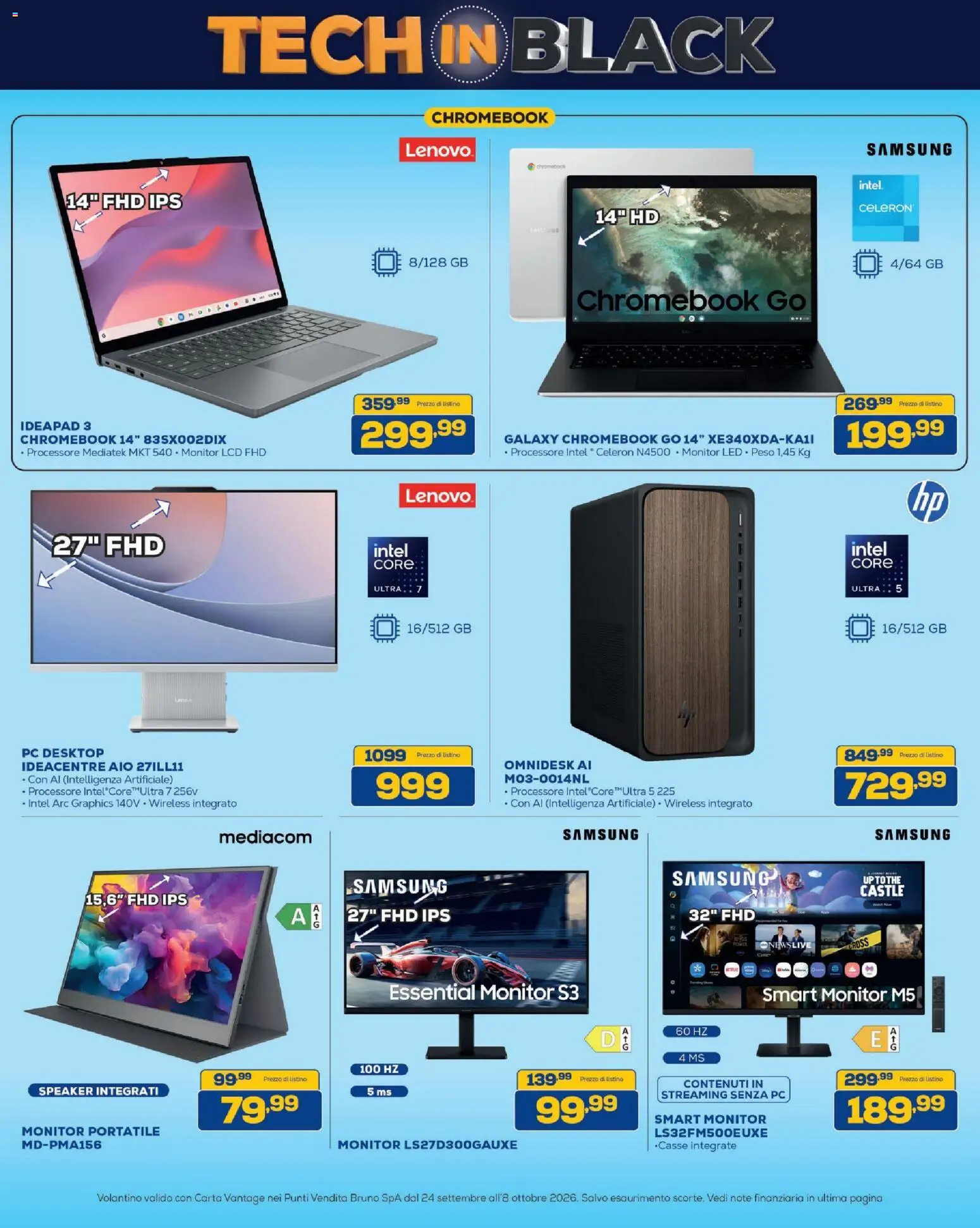 Volantino BRUNO del 24/09/2026 | Pagina: 22 | Prodotti: Monitor, PC, Speaker, Samsung