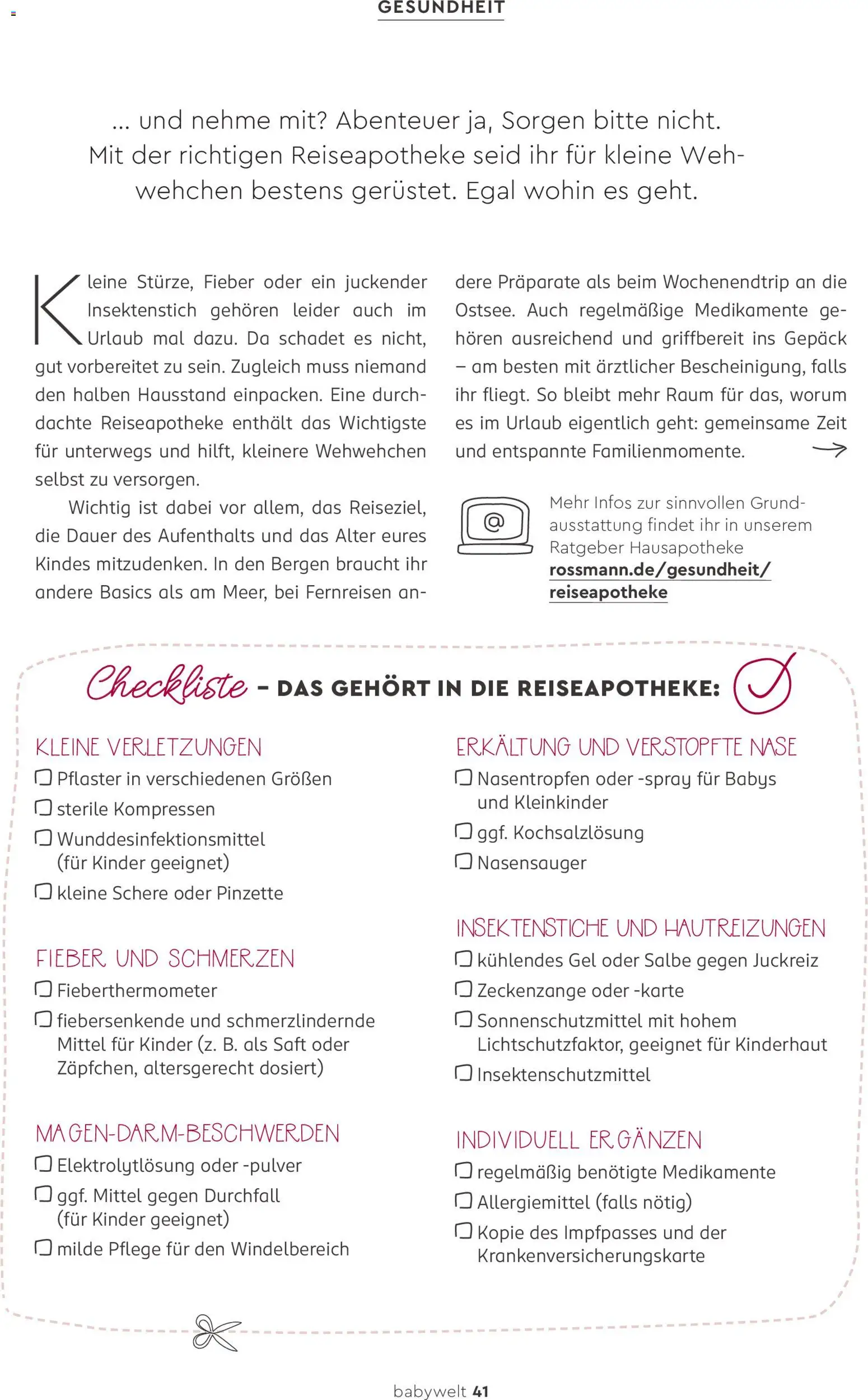 Rossmann Babywelt – gültig ab 06.06.2026 | Seite: 41 | Produkte: Pinzette, Saft