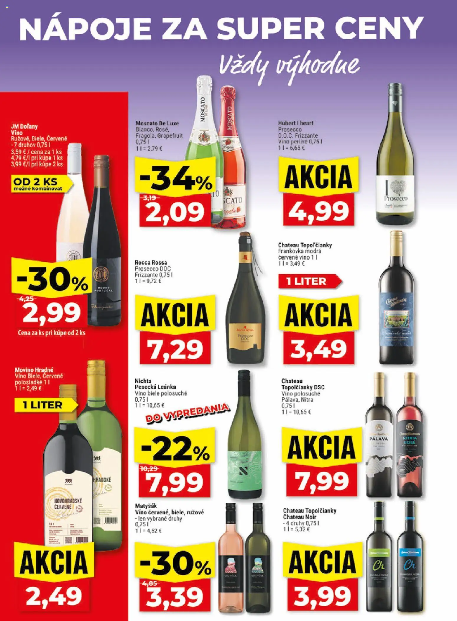 Nové Klas akcie – leták je platný od 27.07.2026 | Strana: 21 | Produkty: Víno, Prosecco, Červené víno, Grapefruit