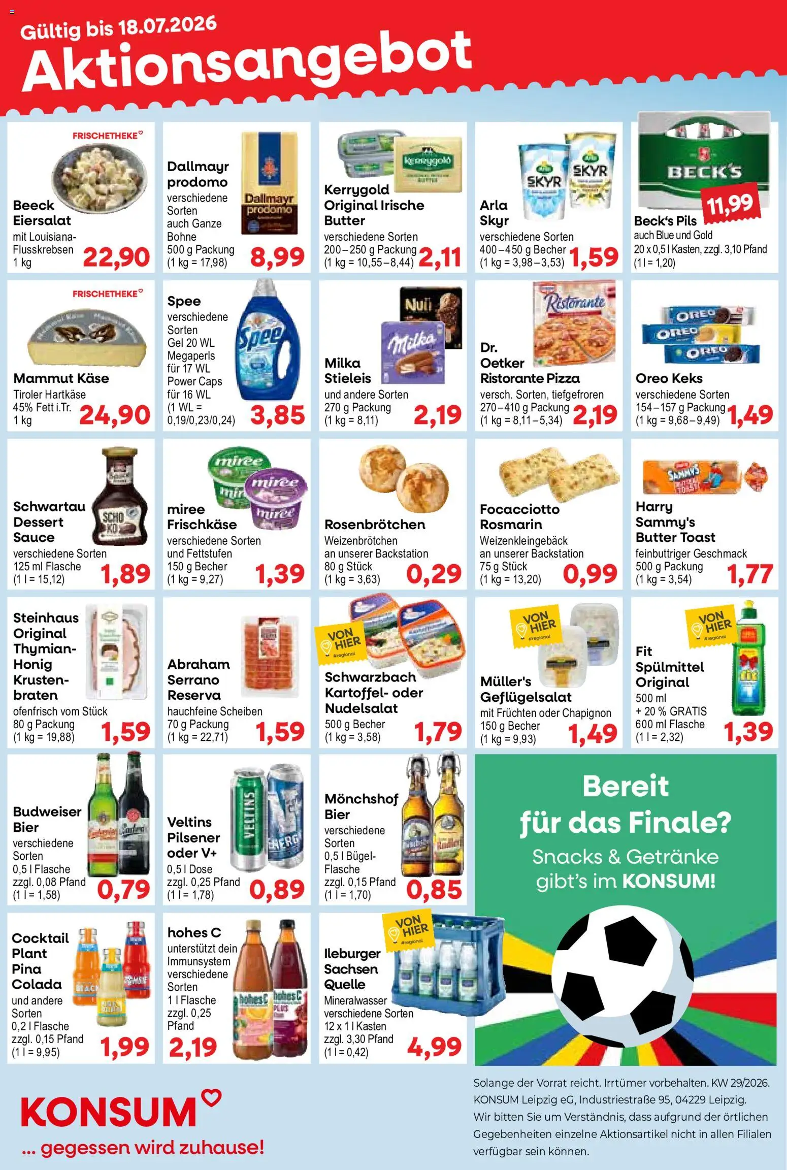 KONSUM Leipzig Prospekt – gültig ab 13.07.2026 | Seite: 1