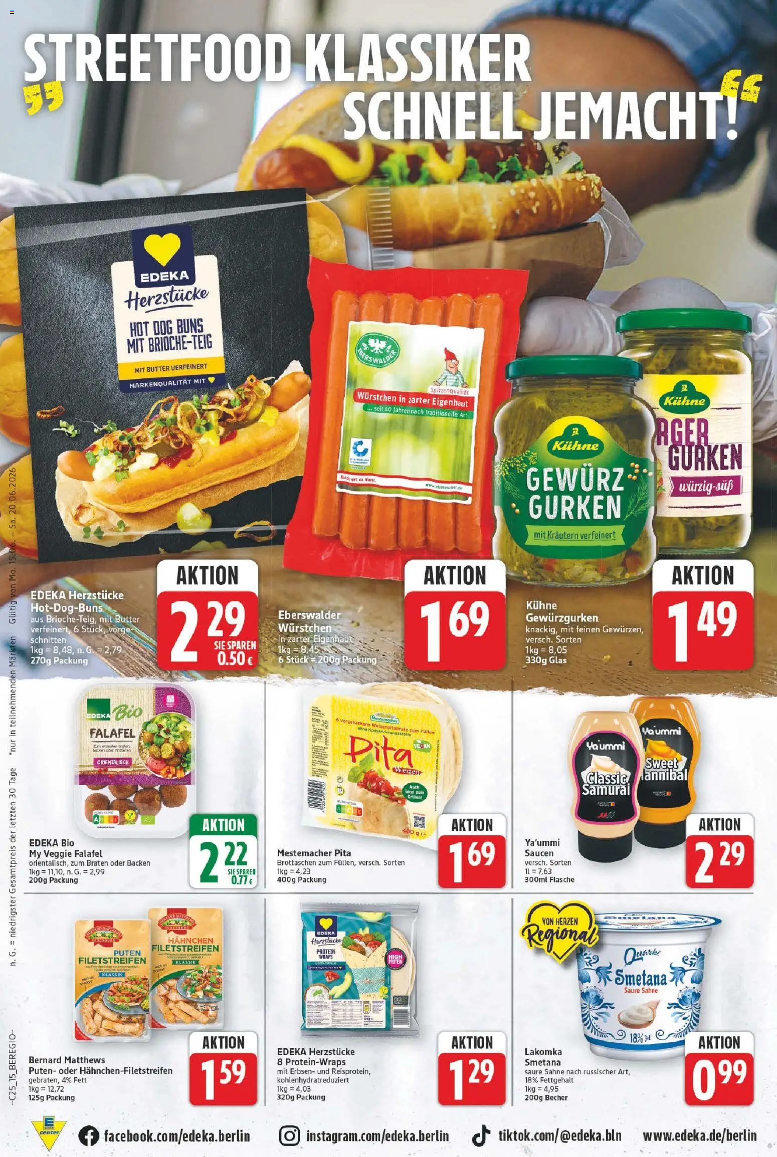 E center Prospekt – gültig ab 15.06.2026 | Seite: 15 | Produkte: Hahnchen, Butter, Gurken, Erbsen