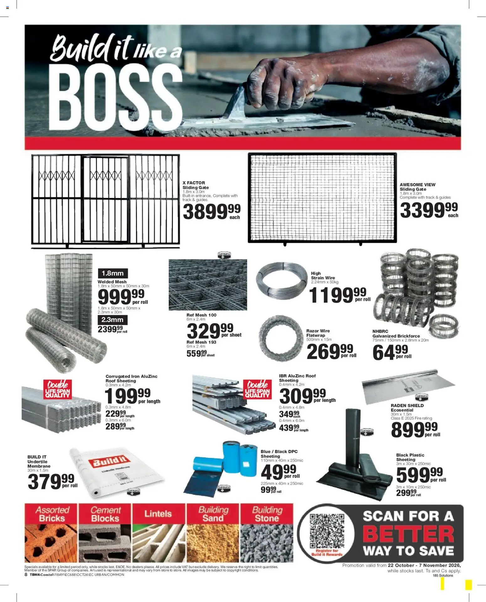 New Build It catalogue – valid from 22/10/2026 | Page: 8 | Products: Art, Iron, Gate, Cement