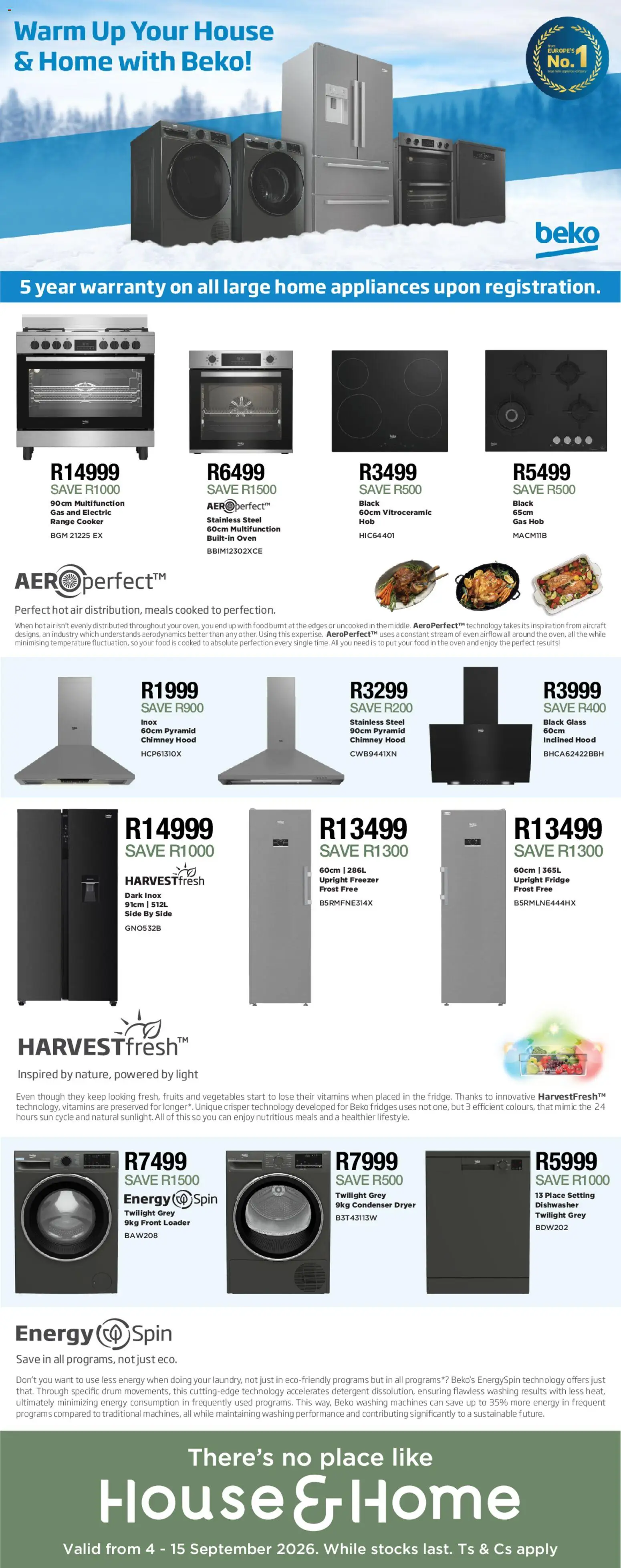 New House and Home catalogue – valid from 04/09/2026 | Page: 1 | Products: Hob, Dishwasher, Vegetables, Detergent