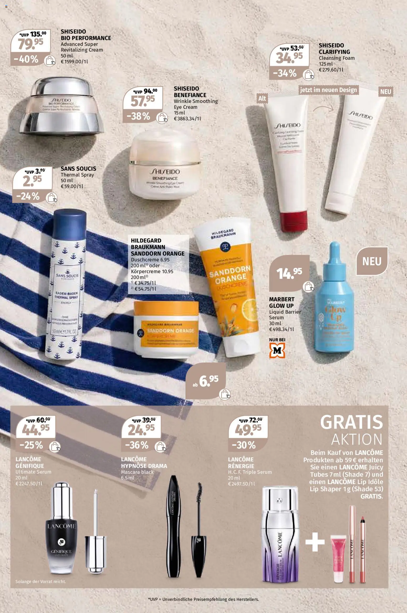 Müller Parfümerie-Highlights – gültig ab 03.08.2026 | Seite: 7 | Produkte: Körpercreme, Duschcreme, Mascara, Serum