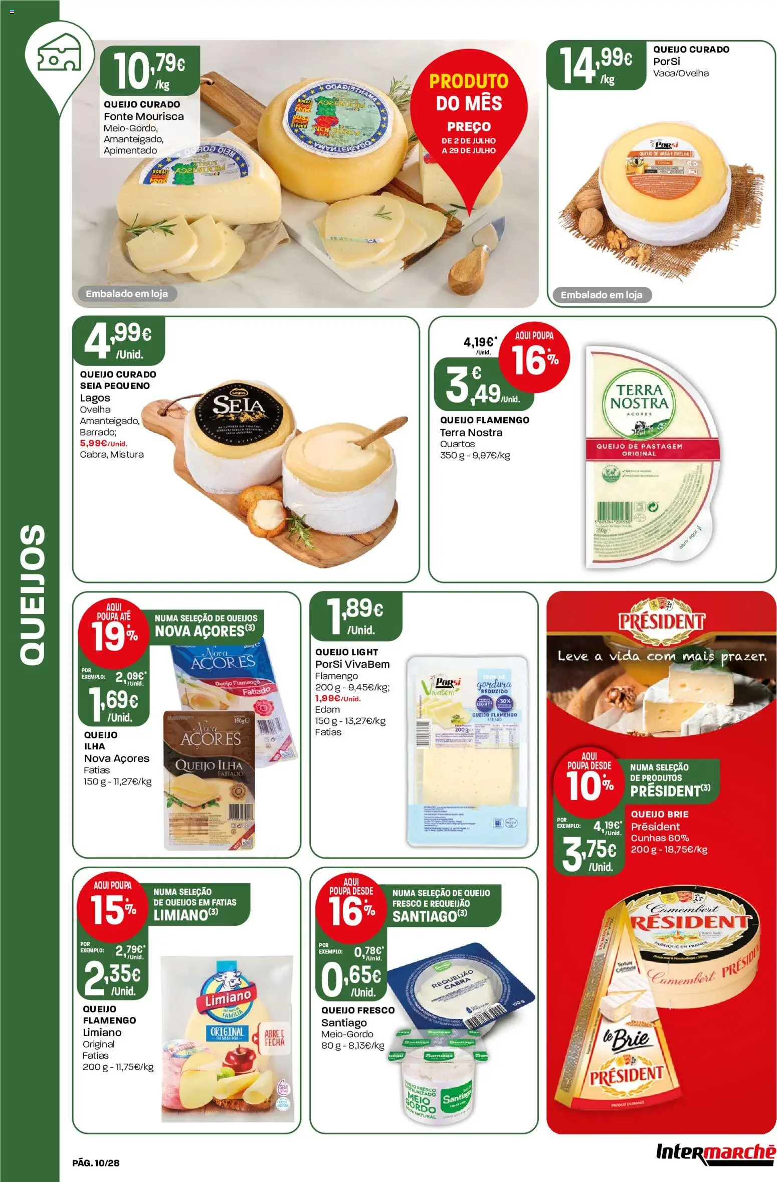 Intermarché Folheto Contact │ válido de 16/07/2026 | Página: 10 | Produtos: Queijo, Requeijão