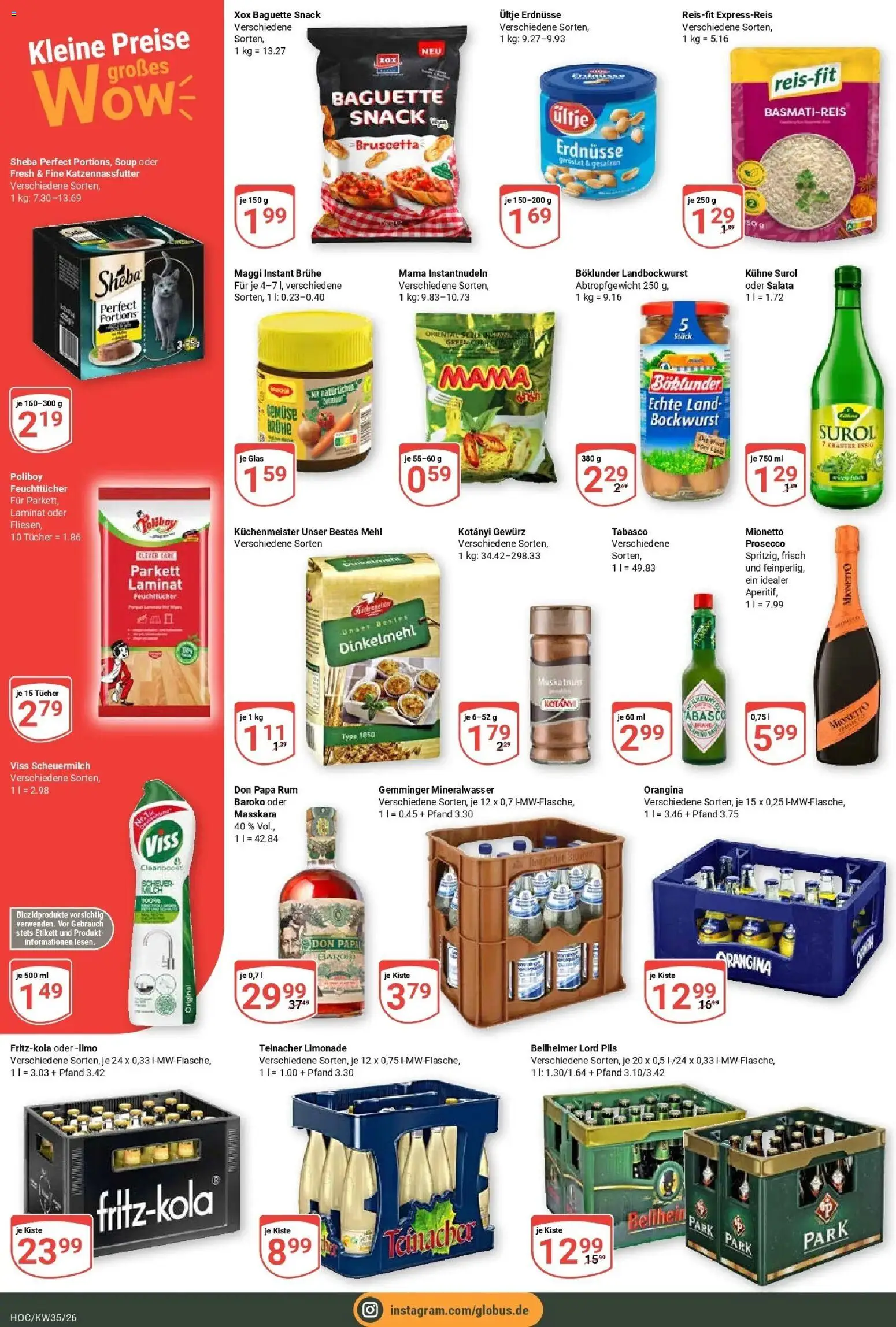 Globus Prospekt Hockenheim (ab 24.08.2026) » Angebote online | Seite: 6 | Produkte: Maggi, Baguette, Limonade, Don Papa Rum