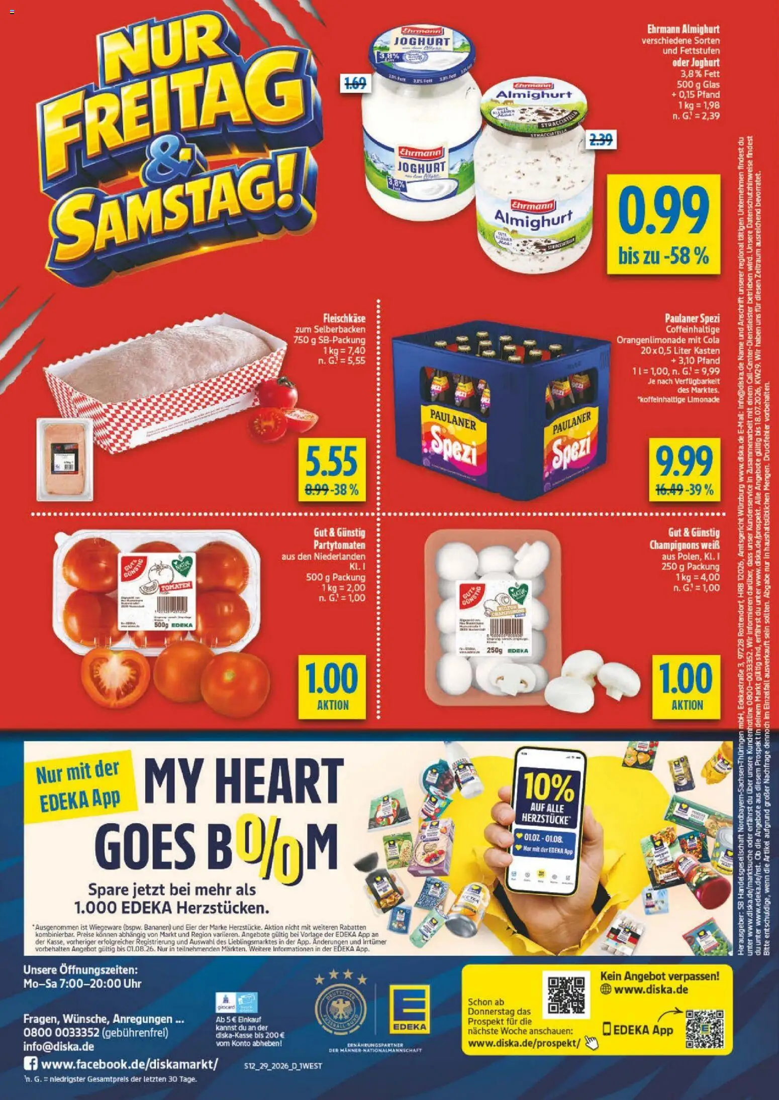 Diska - Diska Angebote Bayern KW28 – gültig ab 13.07.2026 | Seite: 12 | Produkte: Ehrmann almighurt, Joghurt, Limonade, Paulaner