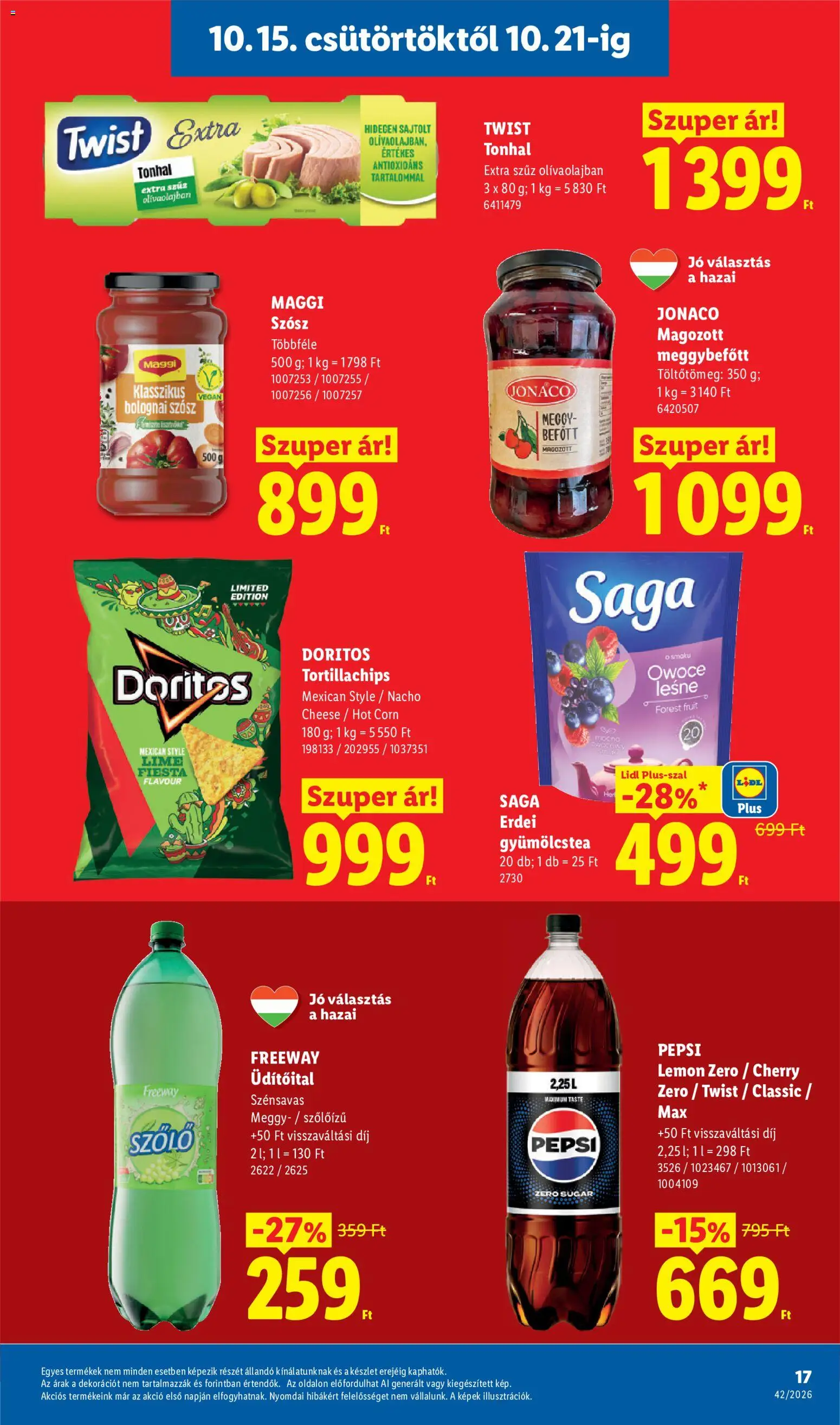 Lidl akciós ujság - amely érvényes a következő dátumtól: 2026.10.15. | Oldal: 17