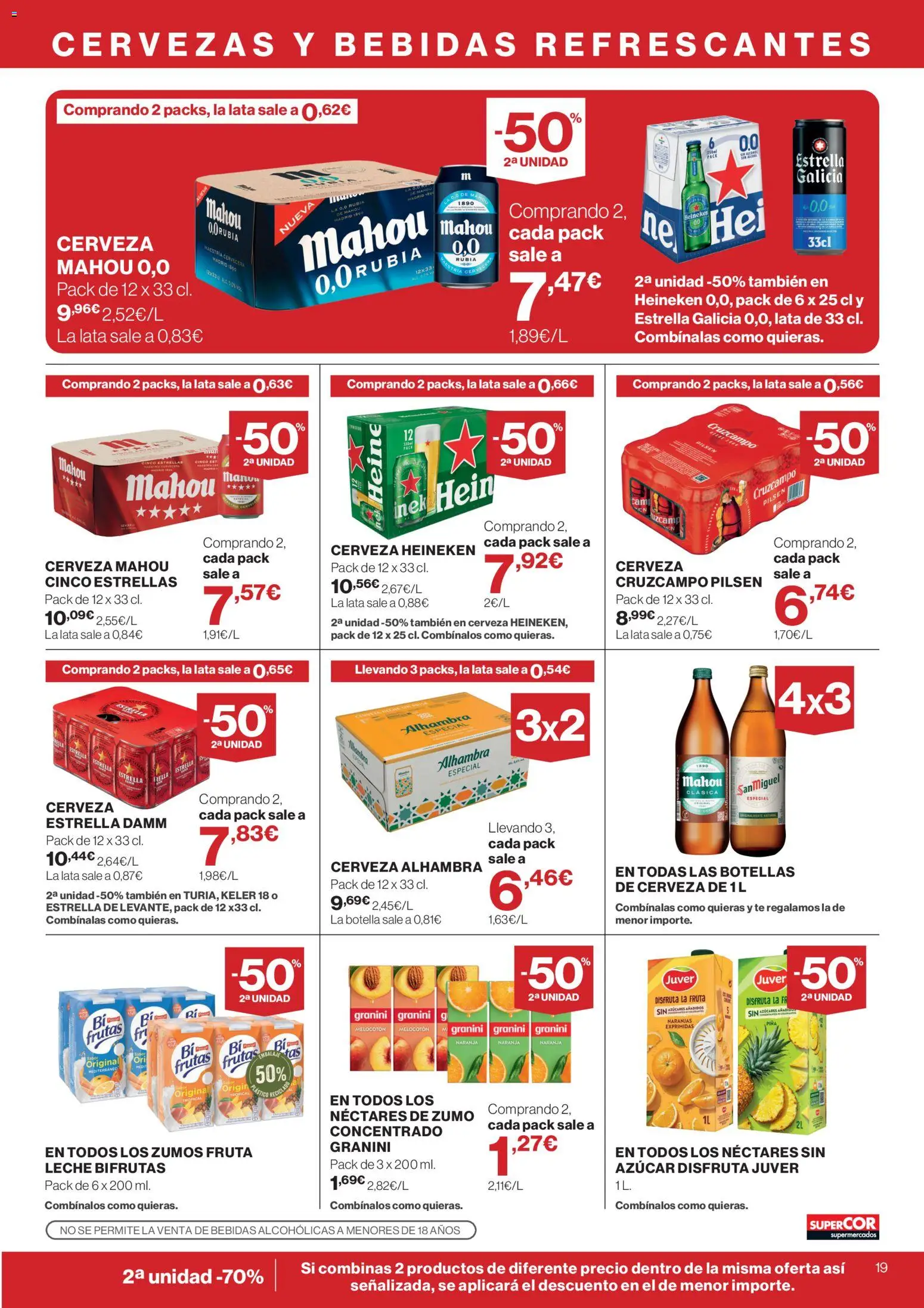Supercor folleto │ válido desde el 10/09/2026 | Página: 19 | Productos: Cerveza, Naranjas, Té, Cerveza Heineken