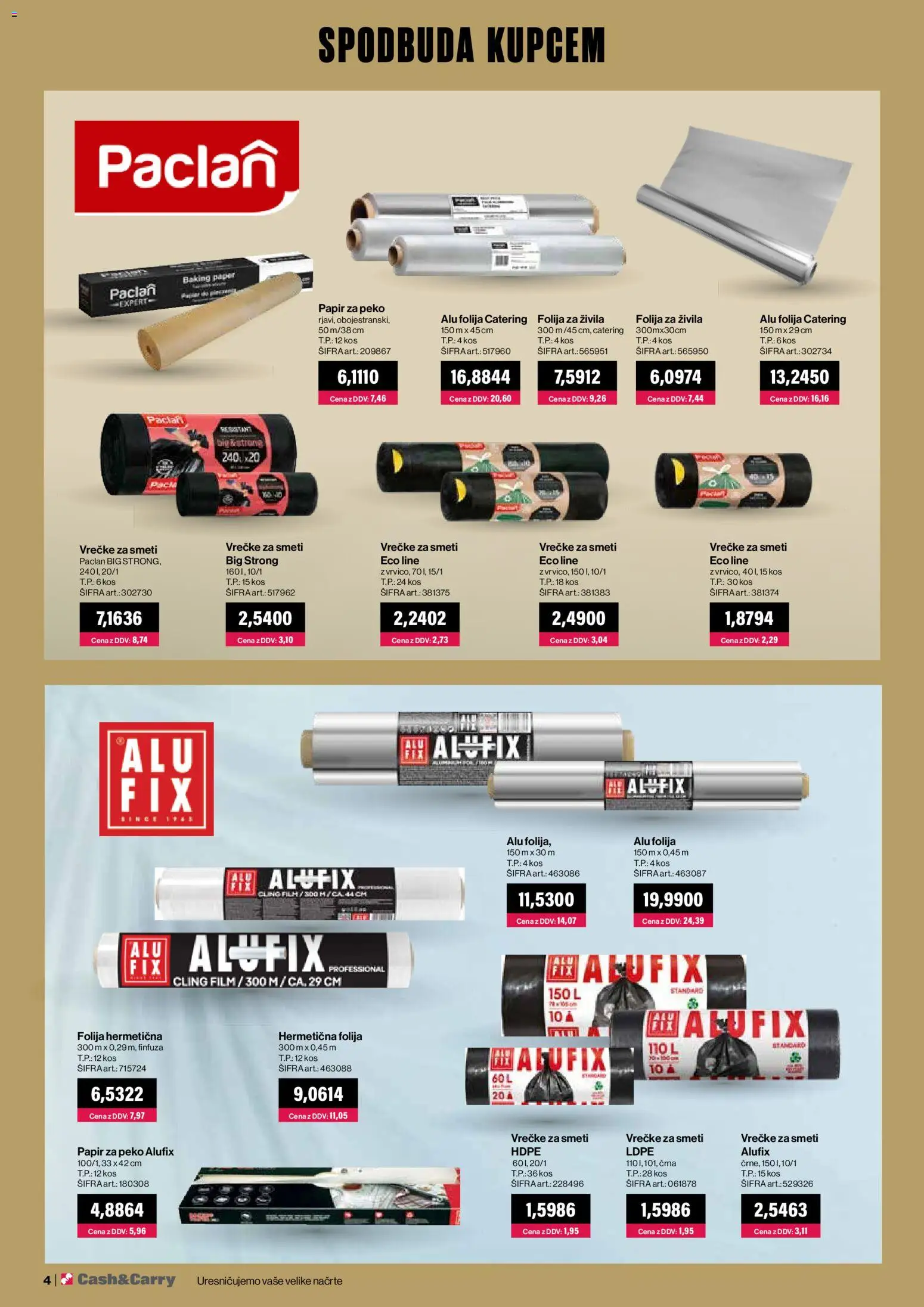 Novi Mercator katalog ponudbe – veljaven od 01.08.2026 | Stran: 4 | Izdelki: Kos, Folija