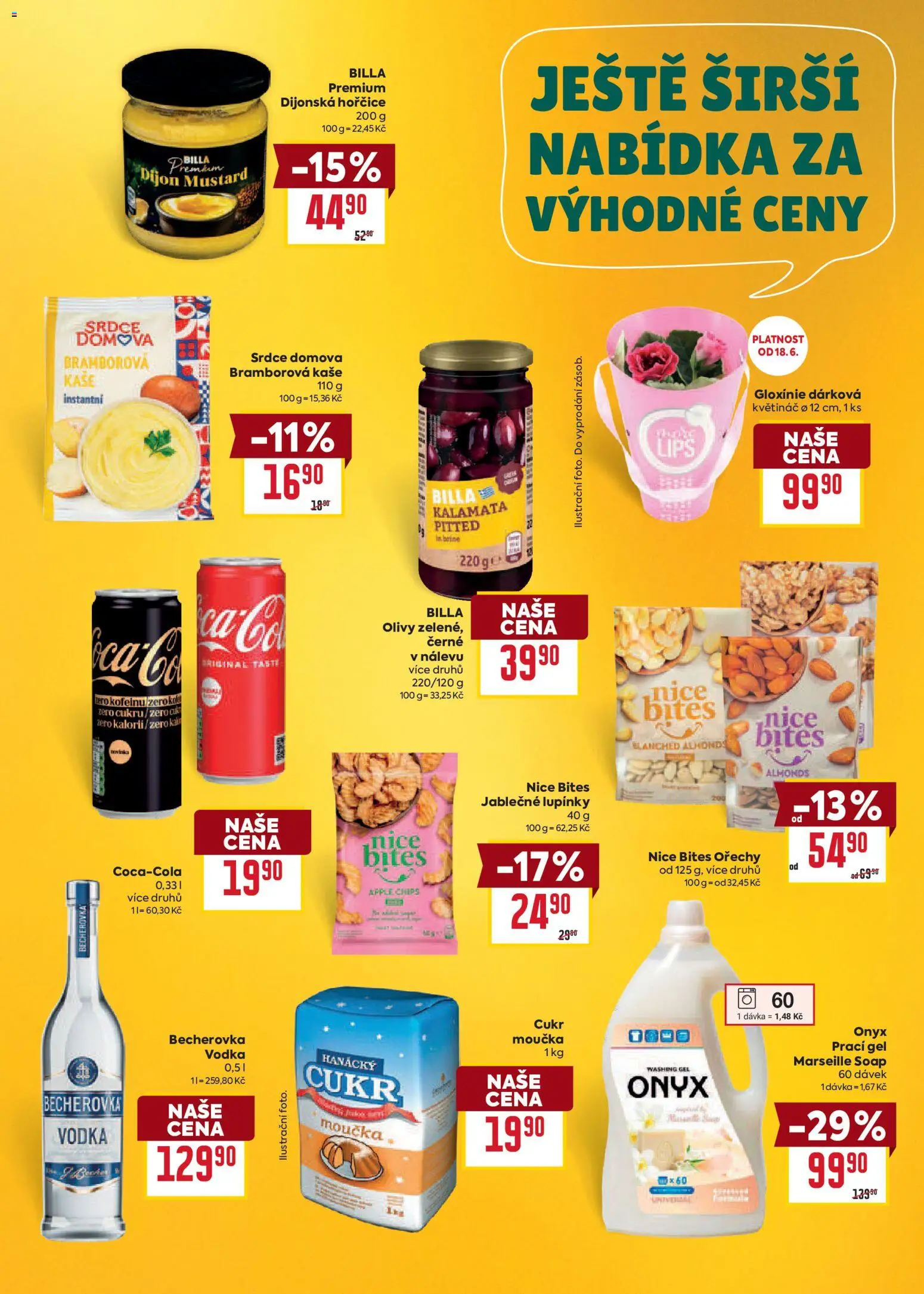 Billa Velký leták od 17.06.2026 | Strana: 33 | Produkty: Vodka, Cukr, Kaše, Květináč