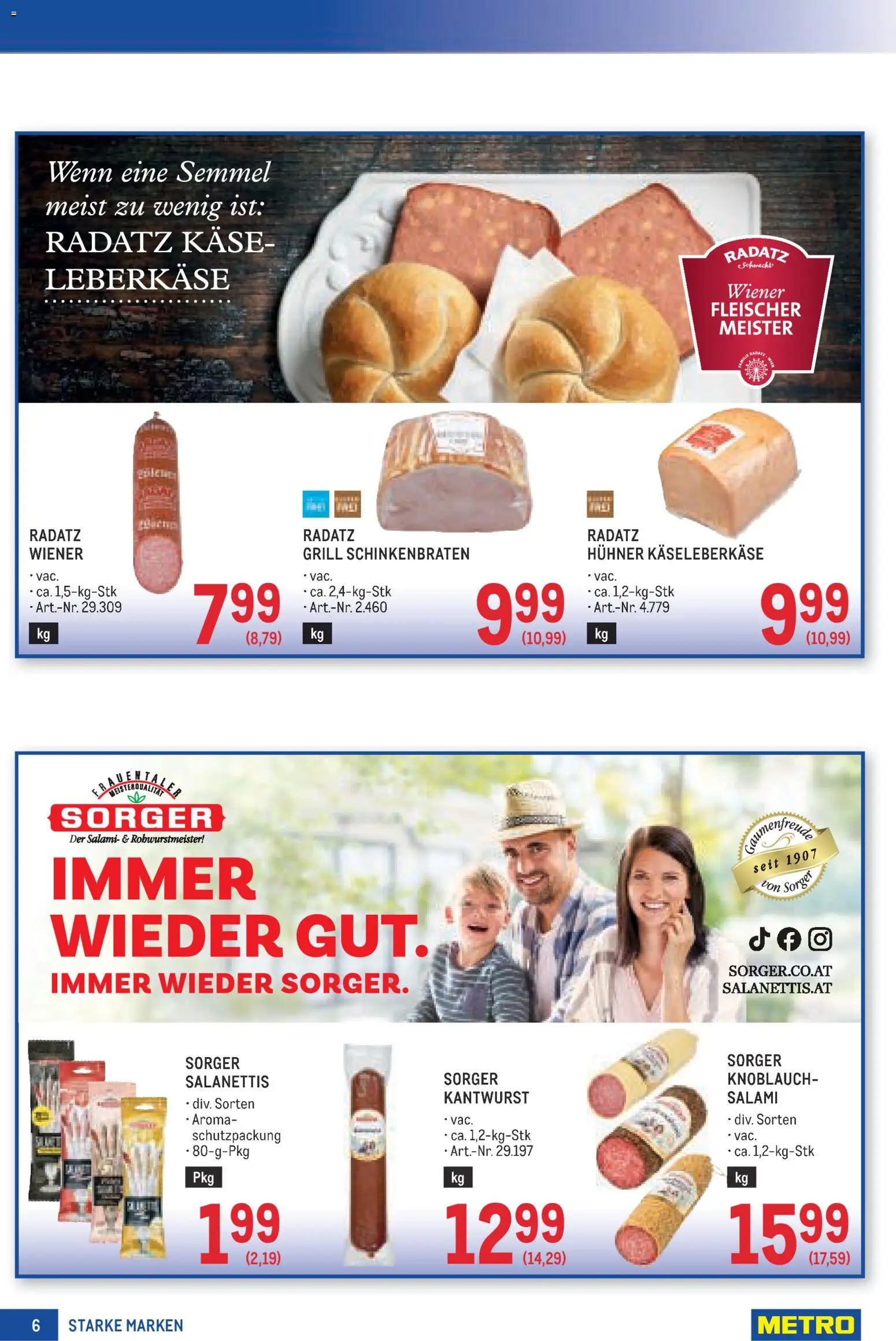 Metro angebote Starke Marken gültig ab 01.10.2026 | Seite: 6 | Produkte: Knoblauch, Grill, Käse, Salami