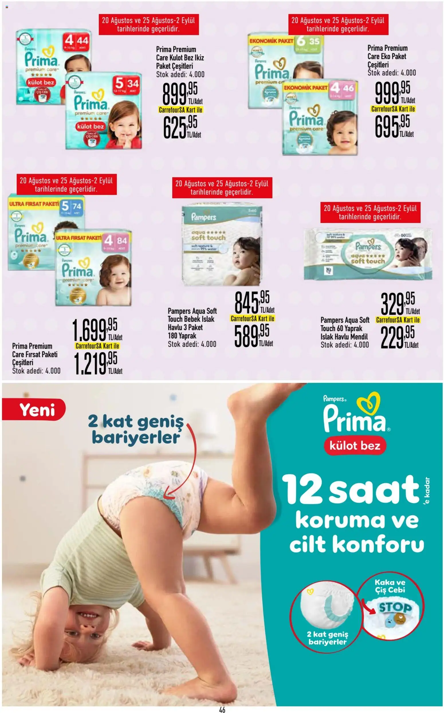 CarrefourSA - Katalog Gurme - 20 Ağustos 2026 tarihinden itibaren geçerlidir | Sayfa: 46 | Ürünler: Mendil, Külot, Saat