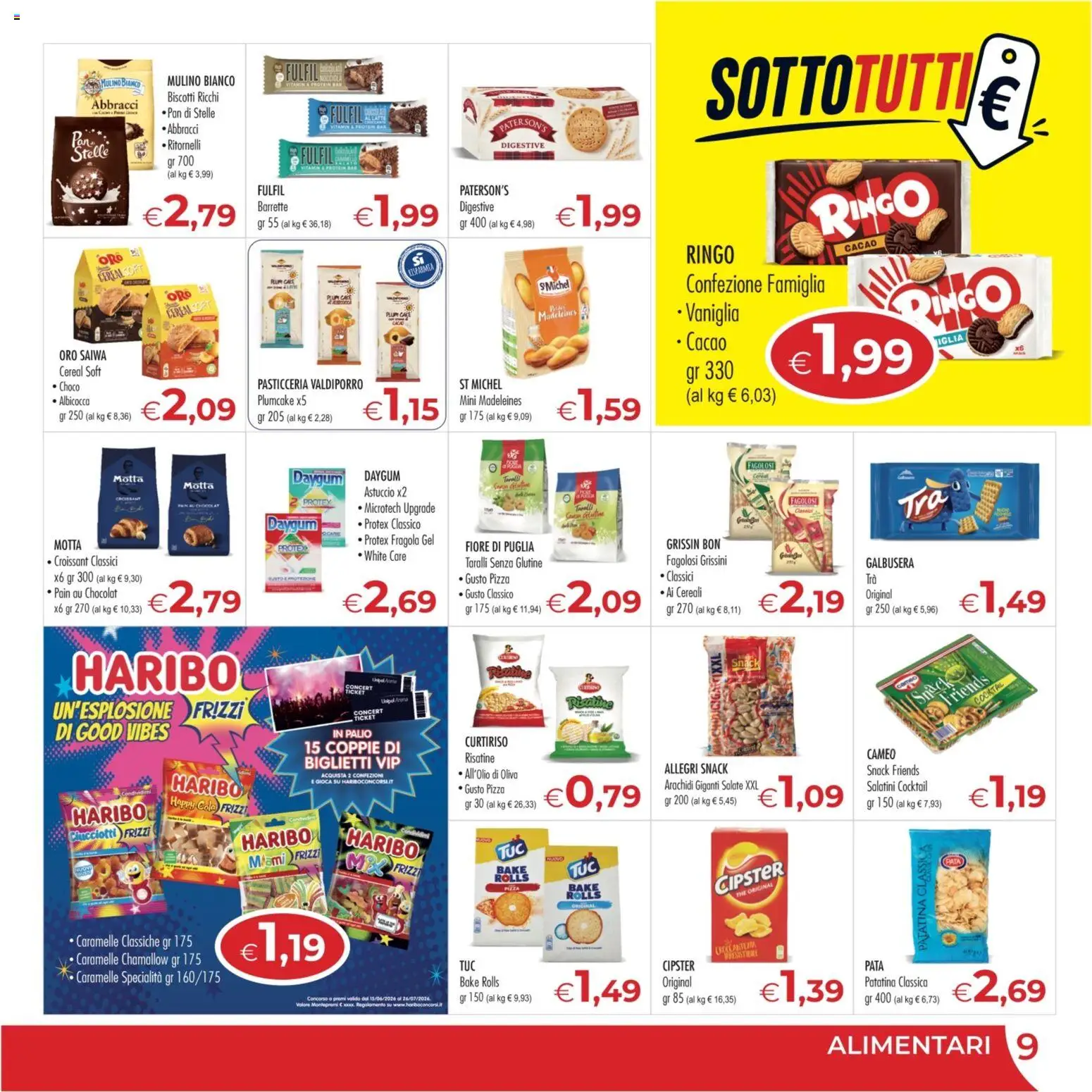 Volantino MerSi Supermercati del 01/07/2026 | Pagina: 9 | Prodotti: Salatini, Biscotti, The, Cacao