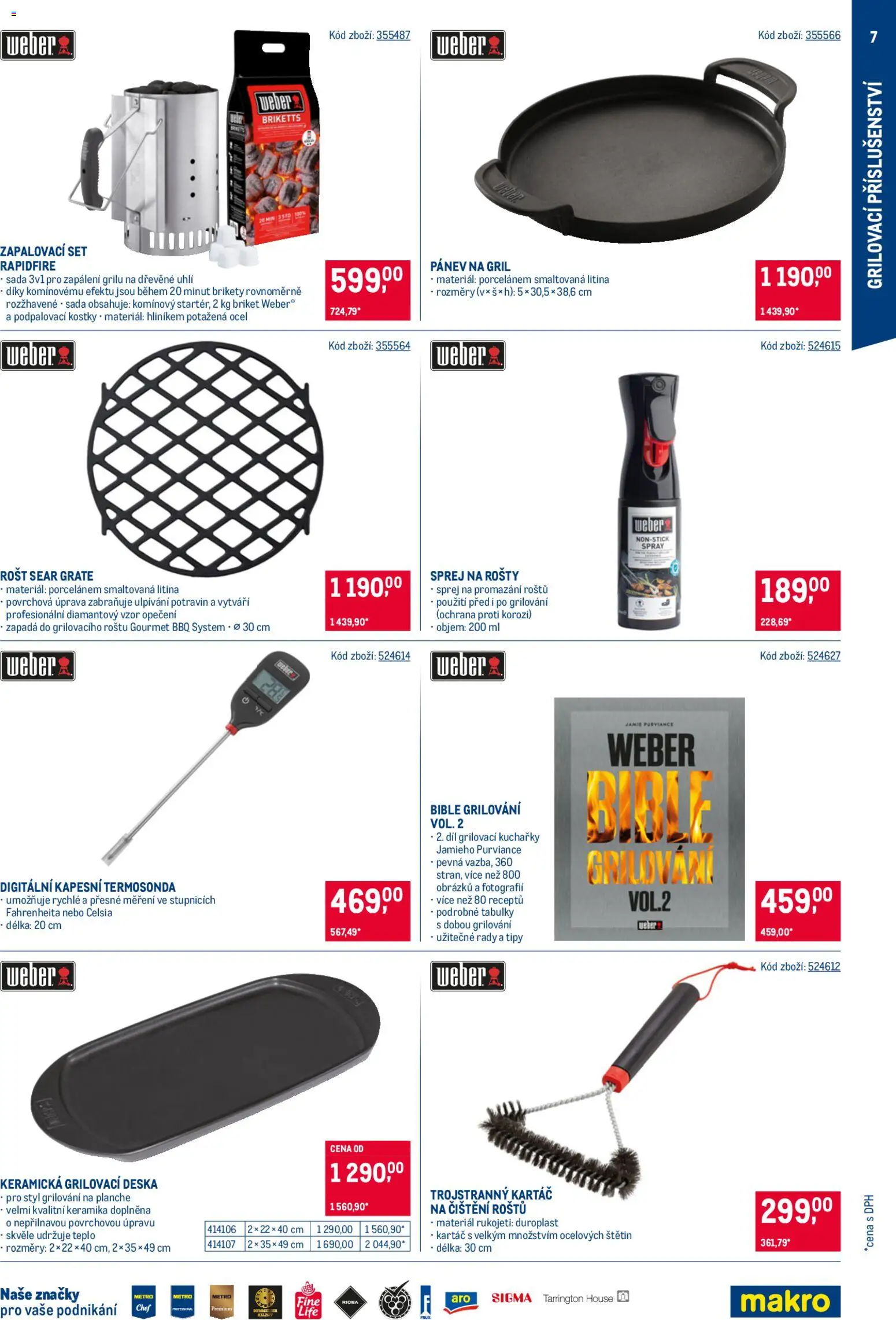 Makro leták - Venkovní vybavení 2 od 08.04.2026 | Strana: 7 | Produkty: Grilování, Gourmet, Rošt, Kartáč