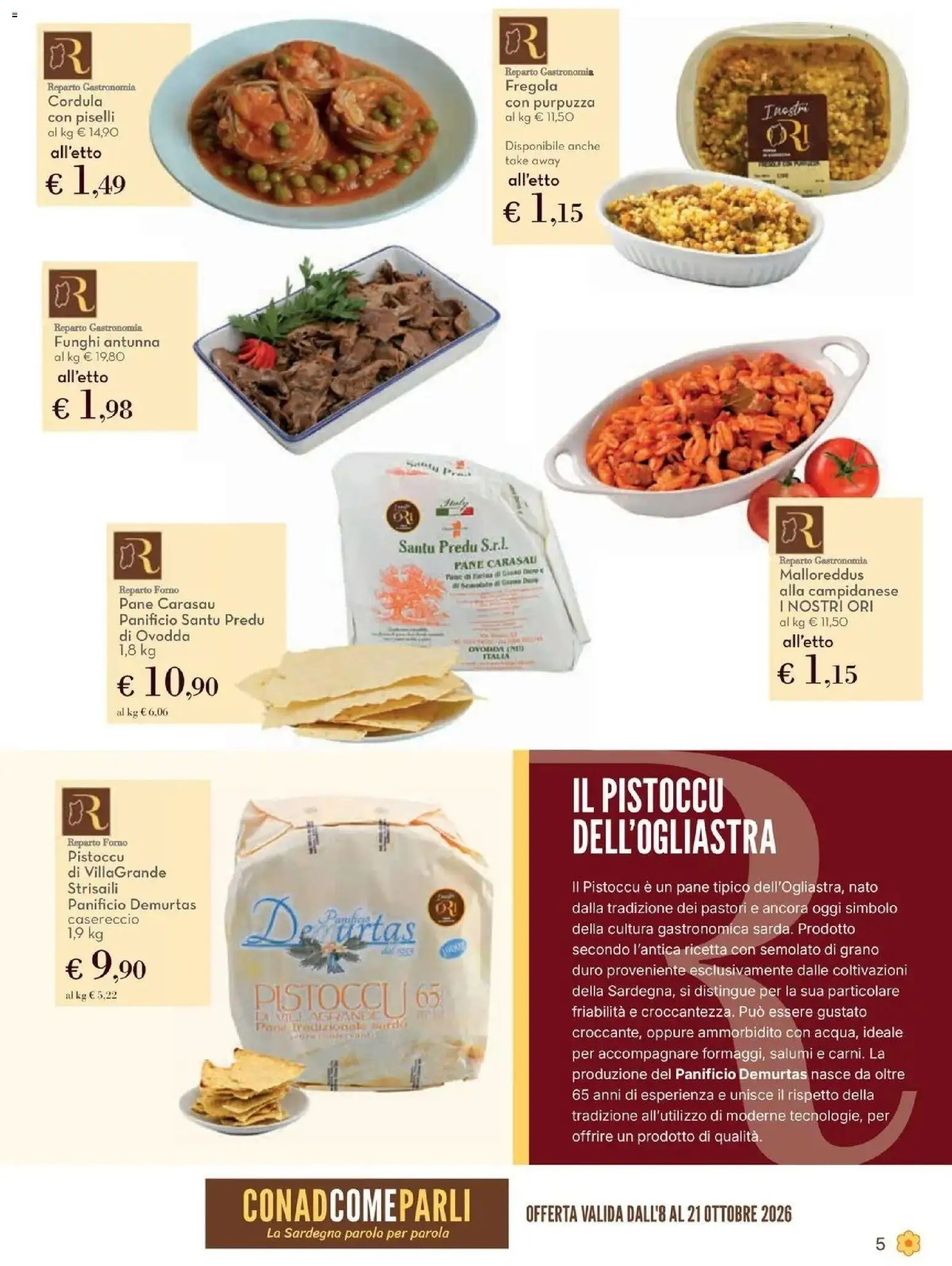 Anteprima volantino Conad dal 08/10/2026 prossima settimana | Pagina: 5 | Prodotti: Pane, Funghi, Piselli, Forno