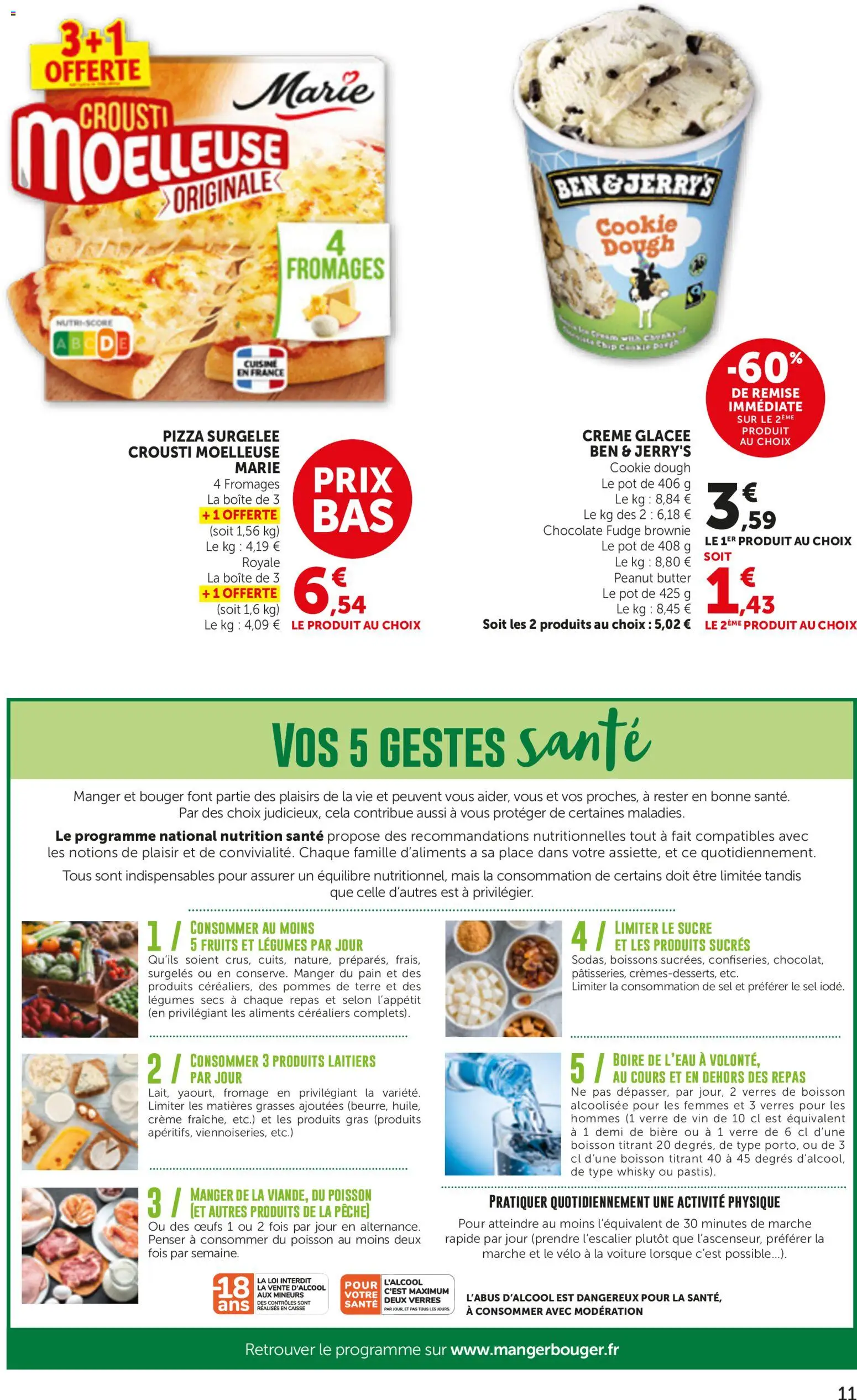 {H1} | Page: 11 | Produits: Pain, Vin, Crème, Pommes de terre