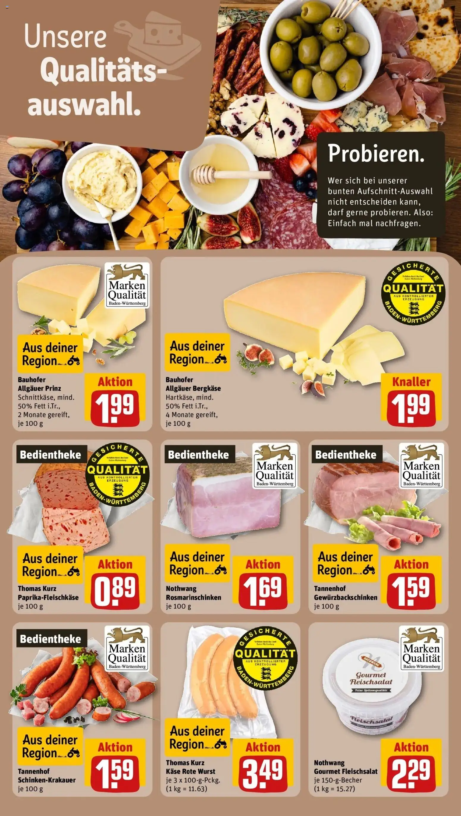 Rewe Prospekt Kirchheim Unter Teck	 – gültig ab 10.05.2026 | Seite: 21 | Produkte: Käse, Wurst