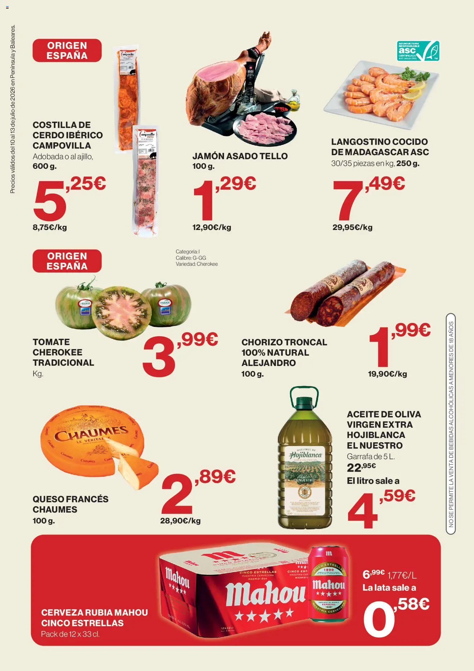 Supercor Península y Baleares │ válido desde el 10/07/2026 | Página: 2 | Productos: Queso, Aceite, Jamón, Cerdo