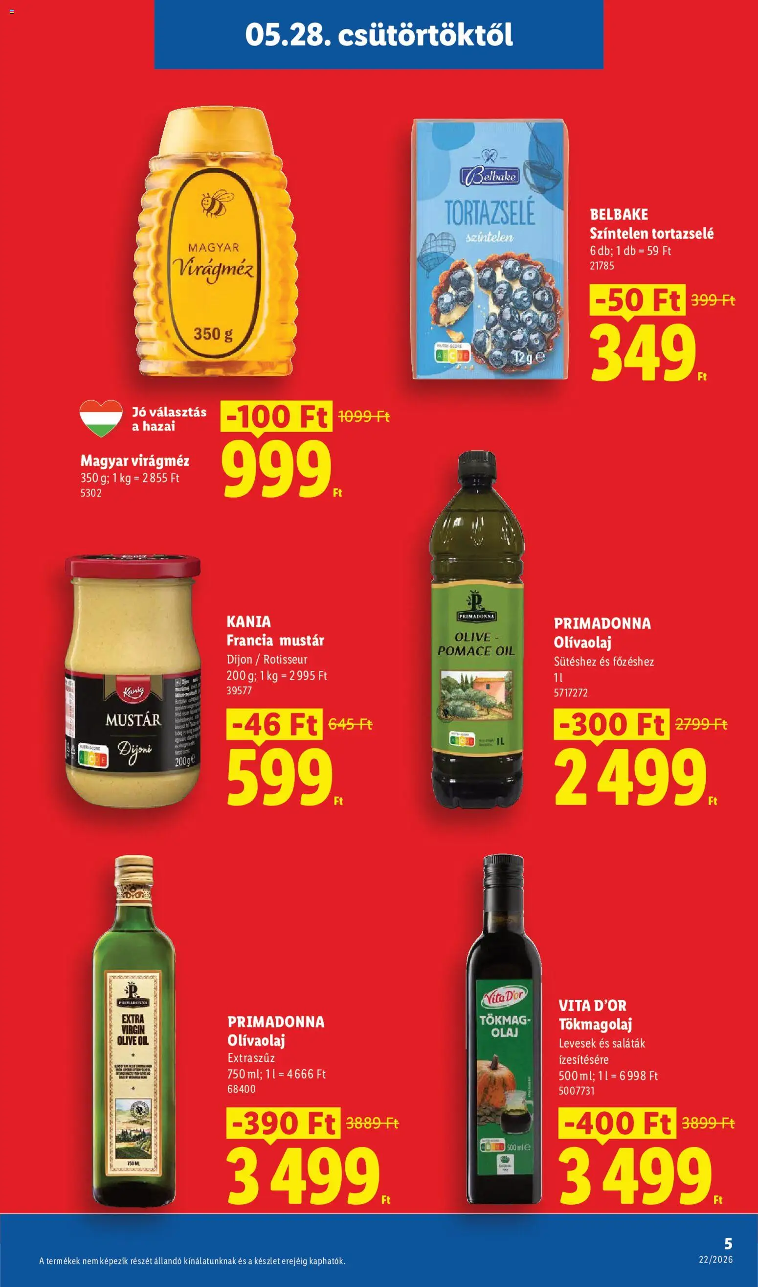 Lidl akciós ujság - amely érvényes a következő dátumtól: 28.05.2026 | Oldal: 5