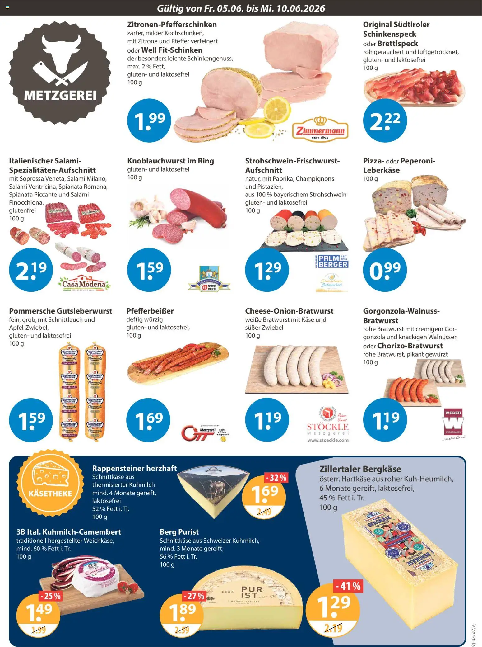 V-Markt Angebote – gültig ab 05.06.2026 | Seite: 2 | Produkte: Käse, Champignons, Pizza, Leberkase