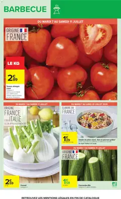 Carrefour - Prévisualisation de Tomate allongée coeur, Catégorie 2. Existe aussi en côtelée noir, côtelée jaune, côtelée rouge et tomates anciennes mélangées. valide à partir de 07/07/2026 | Page: 23