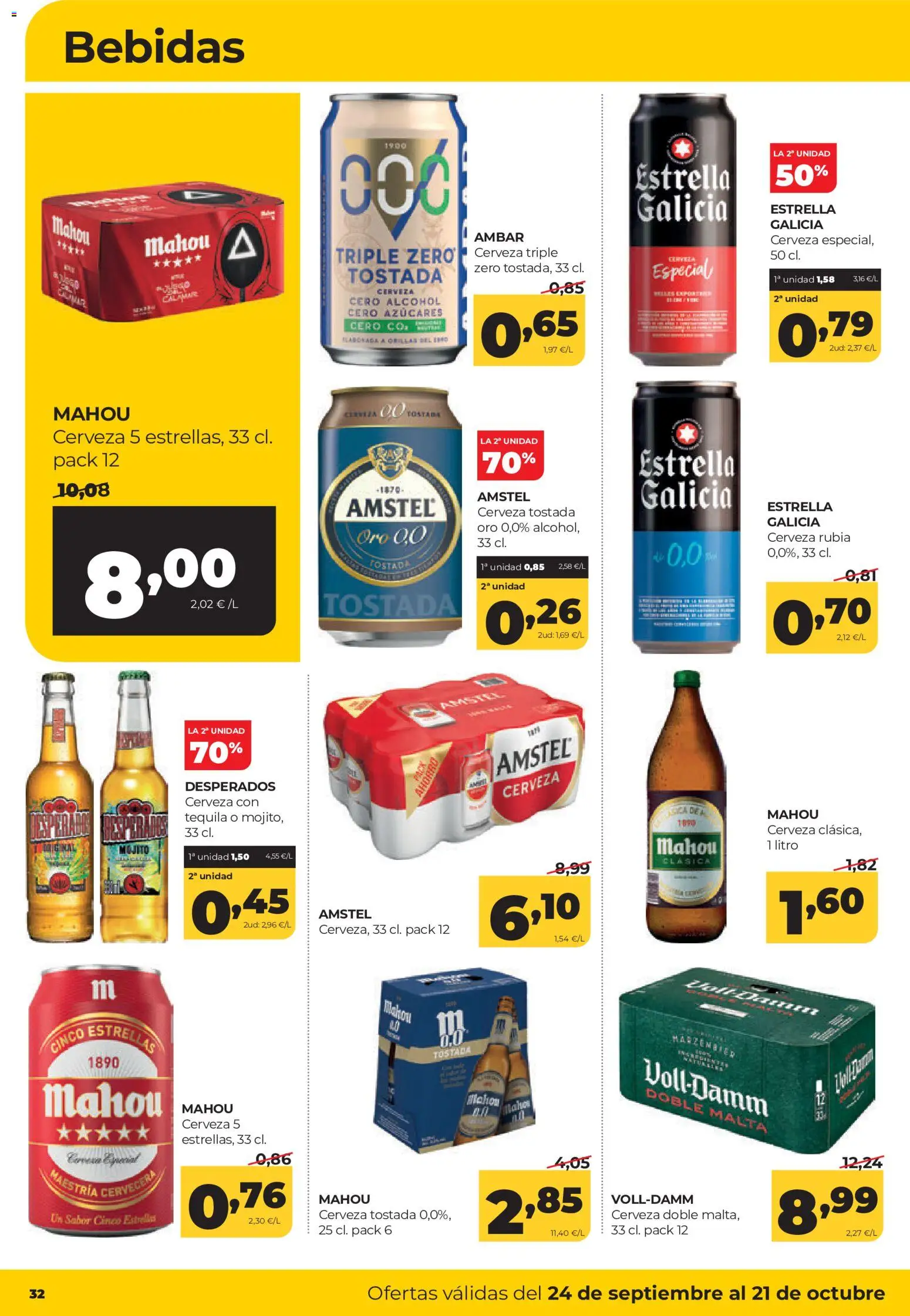 Alimerka folleto Castilla y León │ válido desde el 24/09/2026 | Página: 32 | Productos: Tequila, Cerveza, Desperados, Alcohol