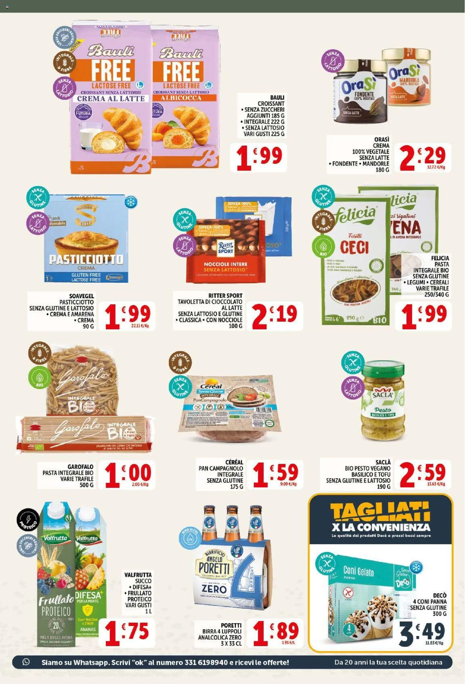 Volantino Decò del 09.04.2026 | Pagina: 11 | Prodotti: Succo, Panna, Latte, Amarena