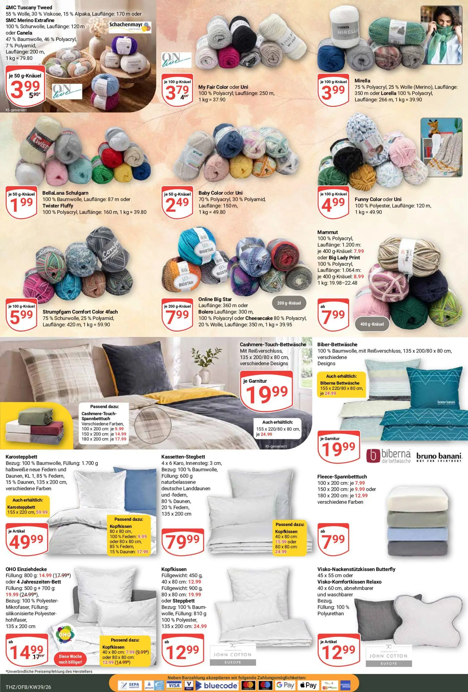 Globus Prospekt Theißen – gültig ab 21.09.2026 | Seite: 26 | Produkte: Bolero, Bettwäsche, Kopfkissen