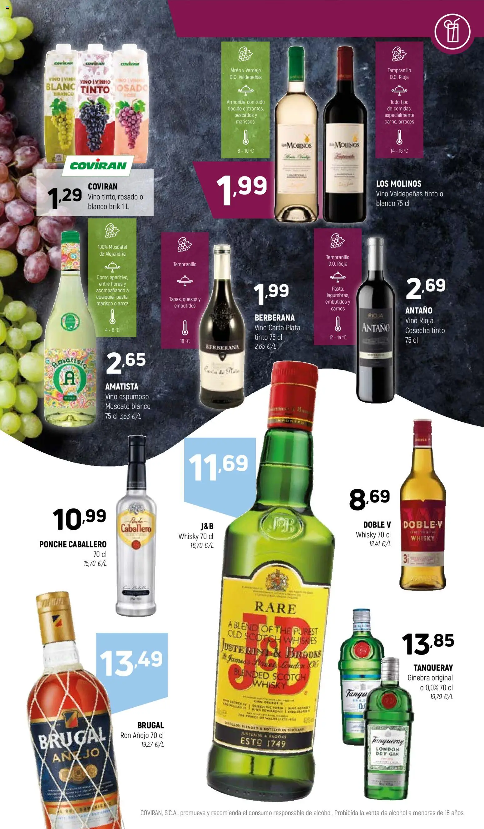 Coviran ofertas │ válido desde el 10.03.2026 | Página: 13 | Productos: Vino, Arroz, Ginebra, Whisky