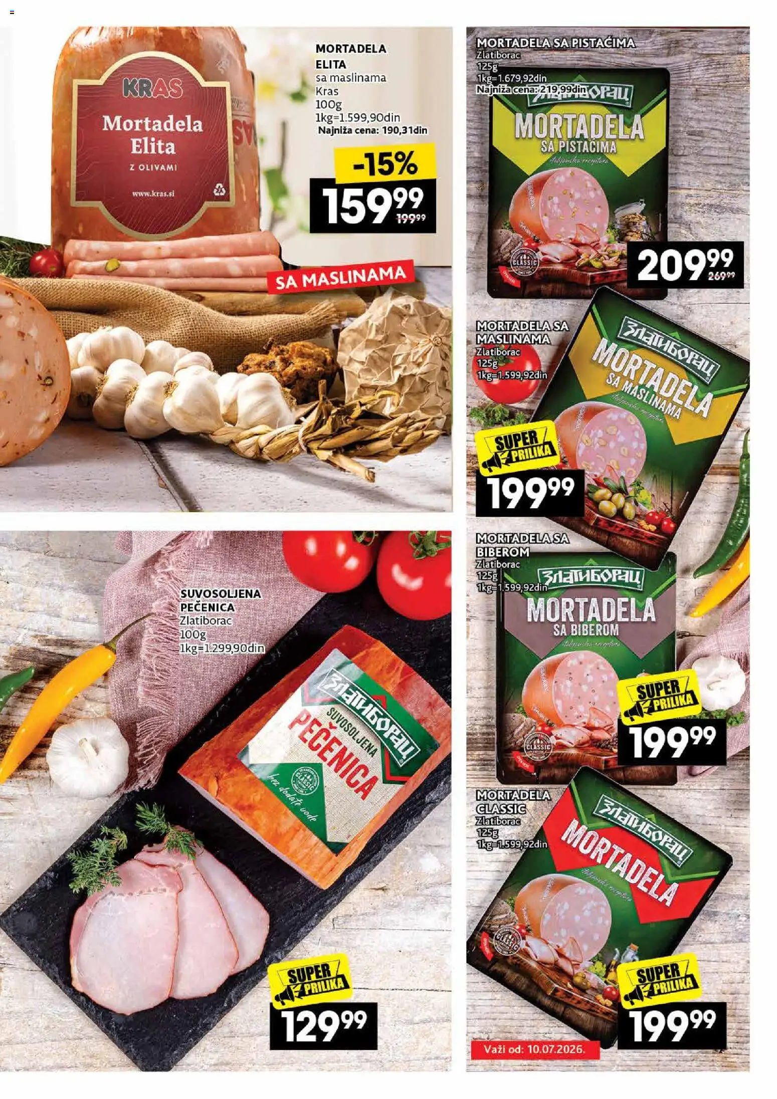 Mercator katalog - važi od 02.07.2026 | Strana: 19 | Proizvode: Mortadela, Pečenica