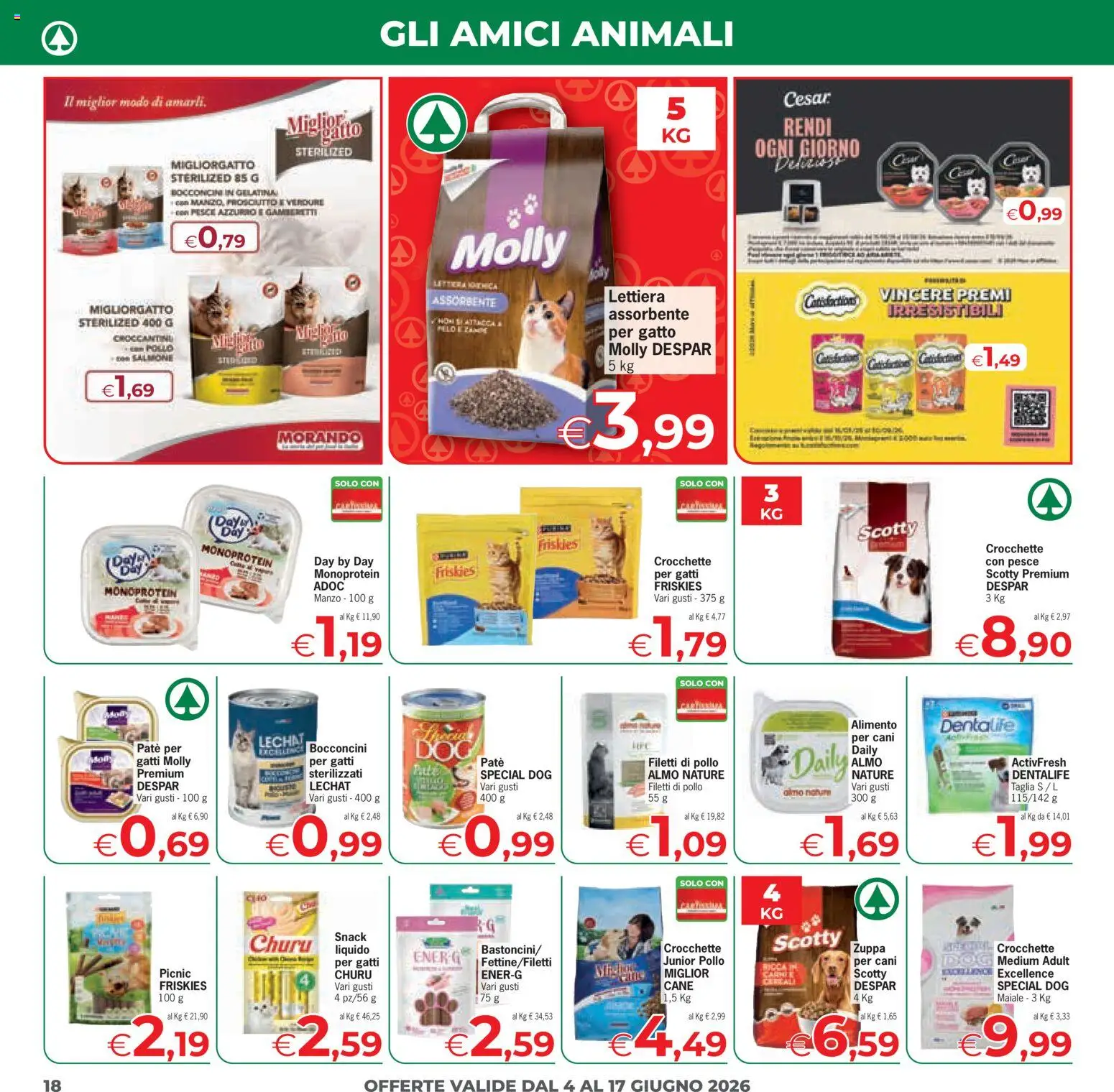 Volantino Eurospar del 04.06.2026 | Pagina: 18 | Prodotti: Pesce, Manzo, Crocchette, Gamberetti