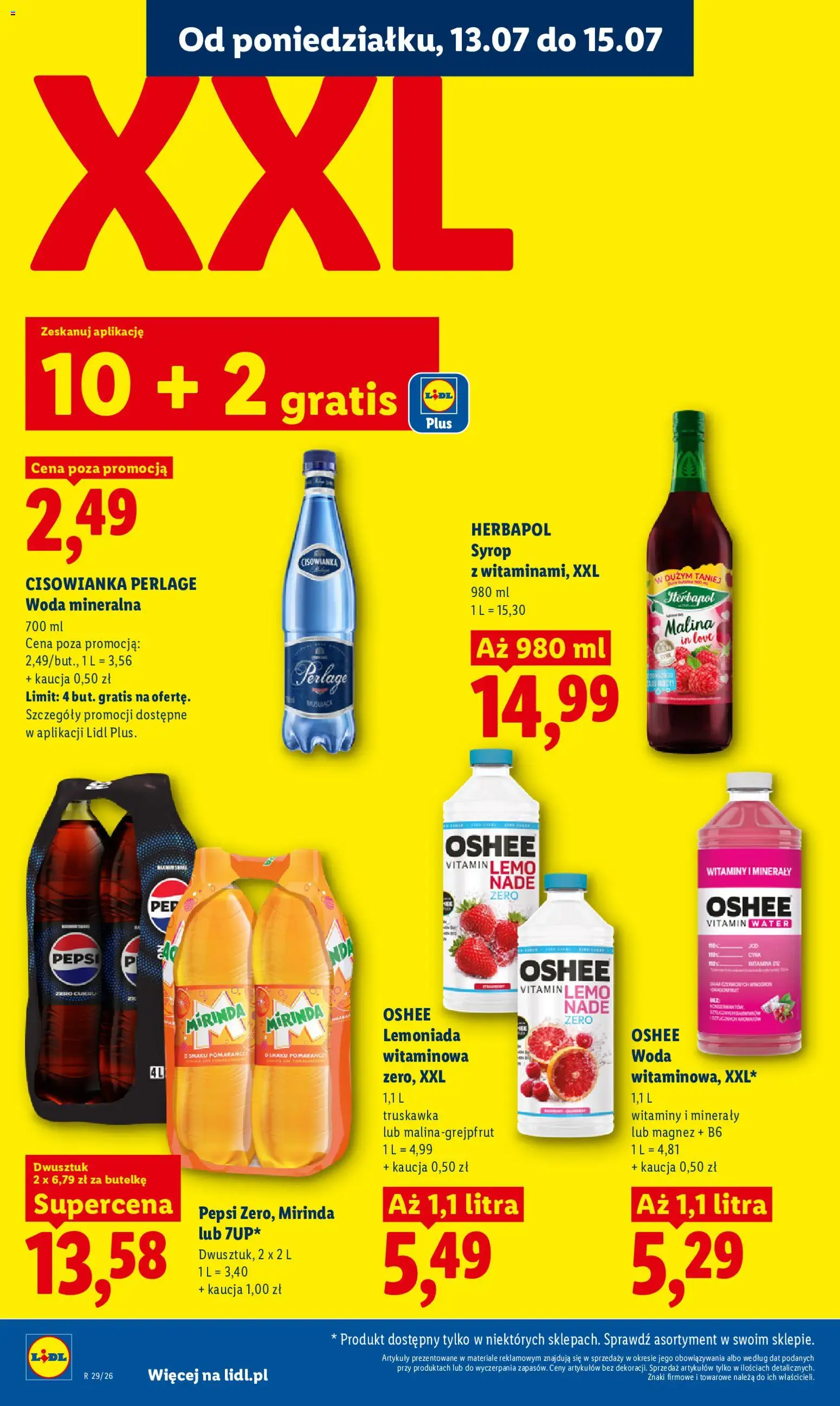 Lidl Polsko leták od 13.07.2026 | Strana: 60 | Produkty: Pepsi, Minerály, Mirinda