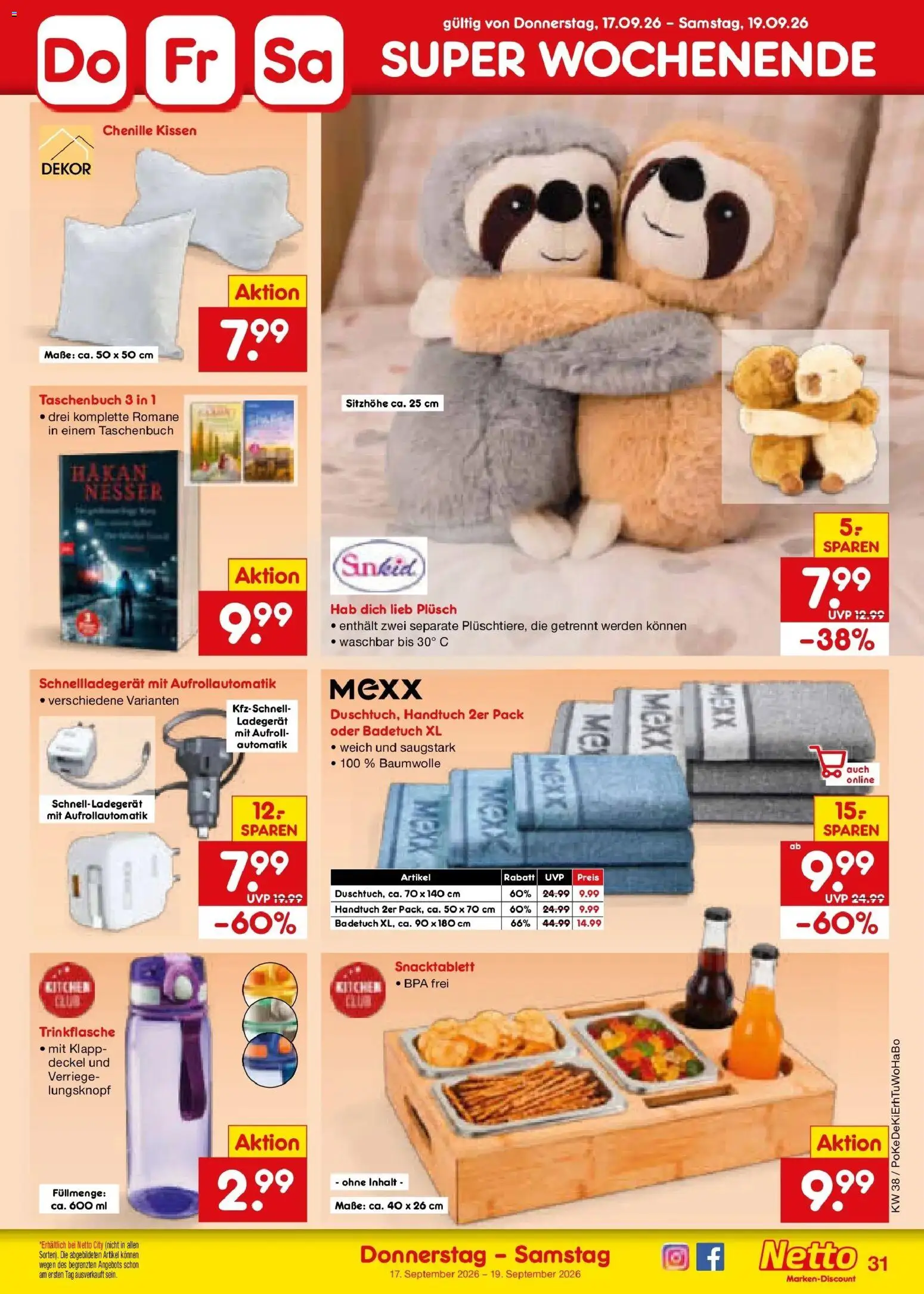 Netto Marken-Discount Prospekt Mistelbach – gültig ab 14.09.2026 | Seite: 43 | Produkte: Kissen, Ladegerät