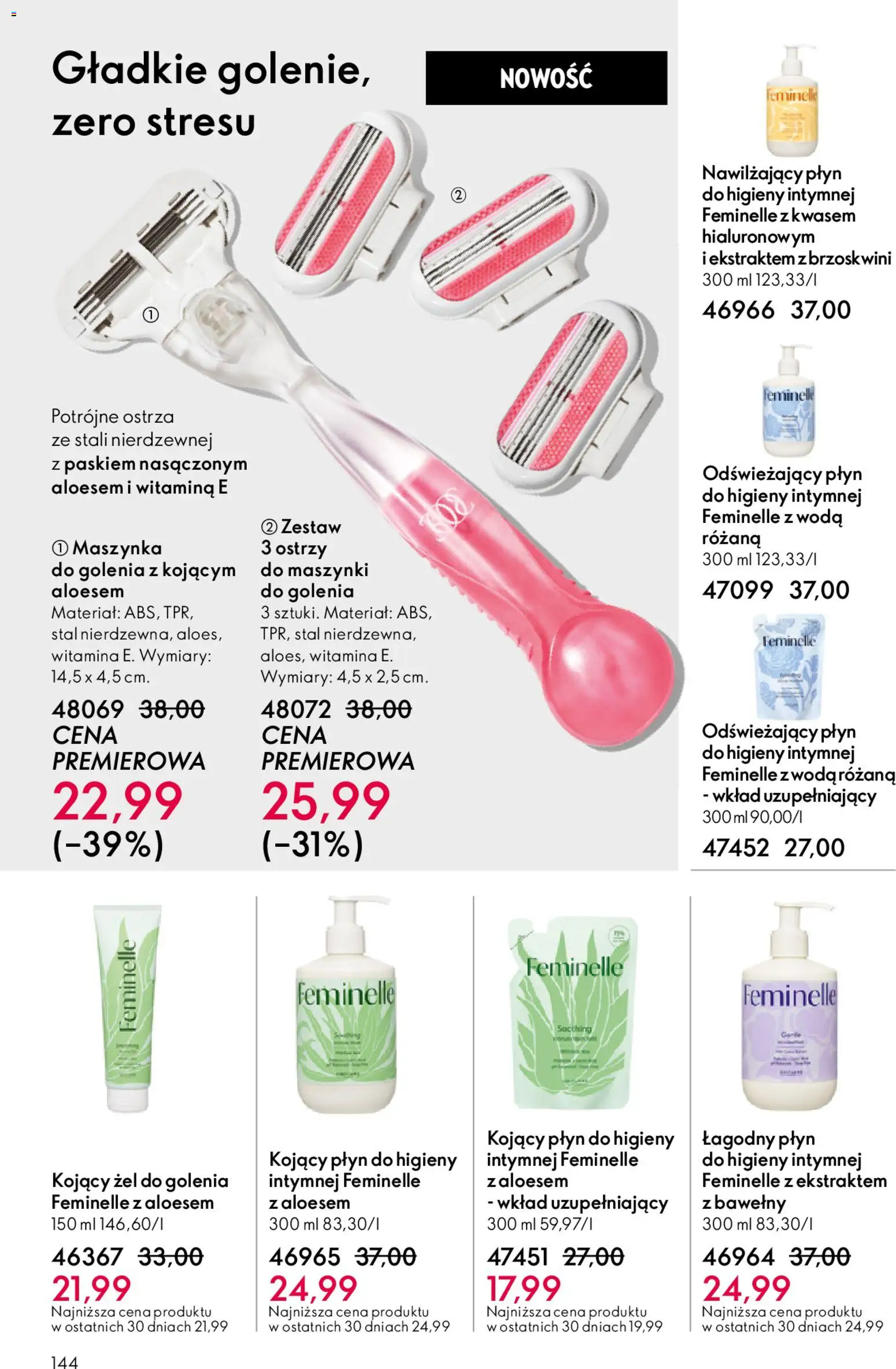 Oriflame Katalog 8 2026 od 27.05.2026 | Strona: 144 | Produkty: Woda, Płyn do higieny intymnej